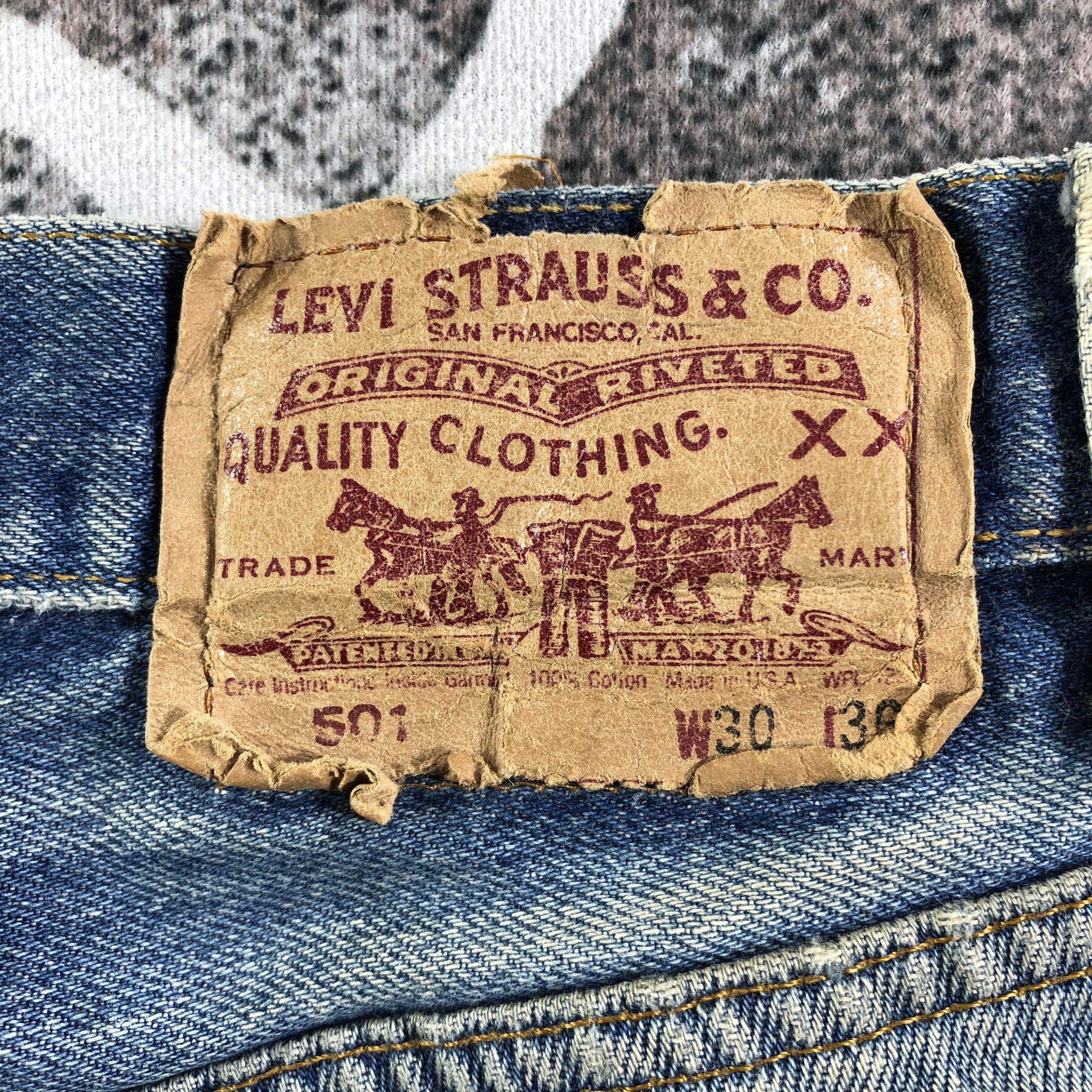 Levi's Vintage Levis 501 Jeans Rusty Ripped Denim KJ2452 Size US 28 / EU 44 - 5 Thumbnail