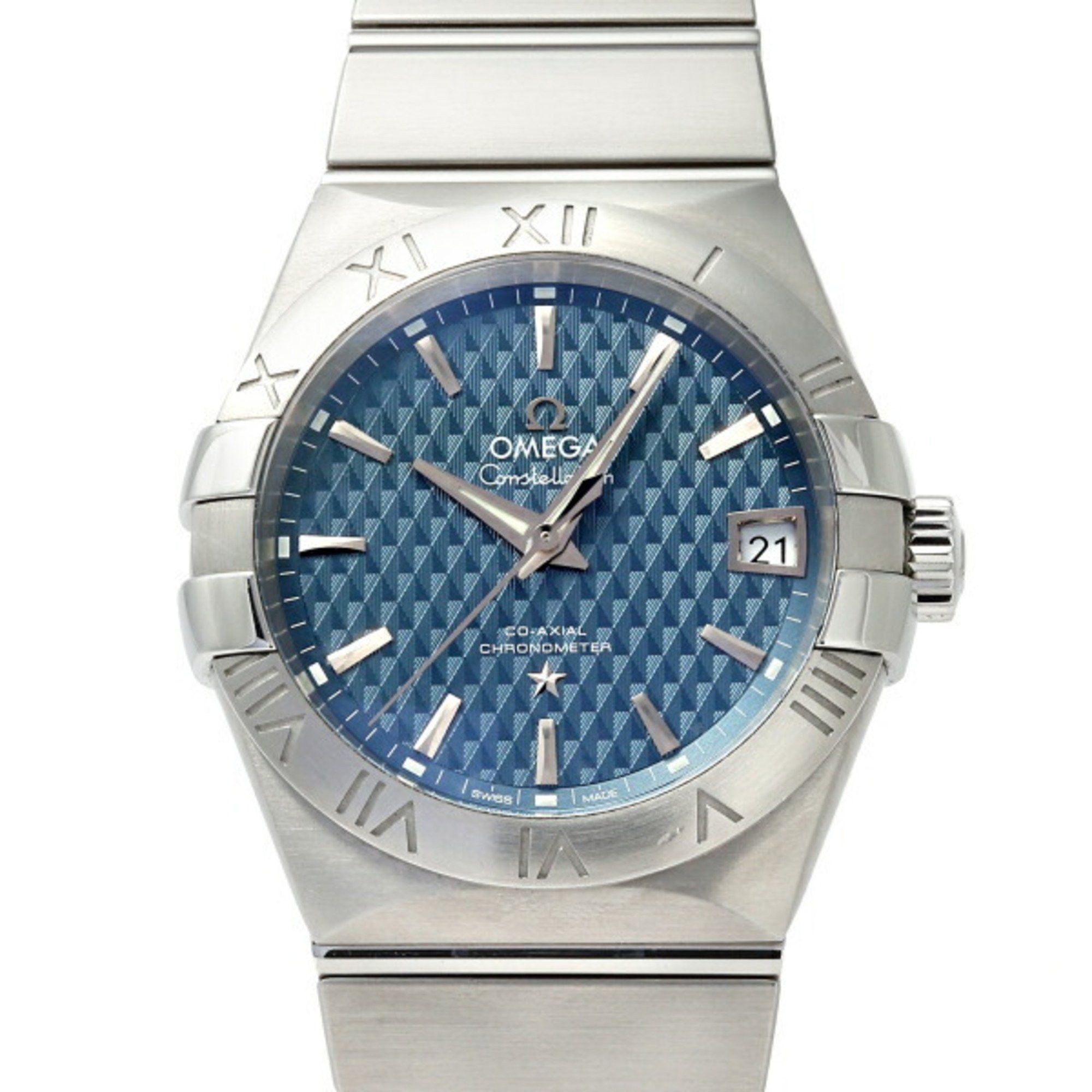 image of Omega Constellation 38Mm Co-Axial 123.10.38.21.03.001 Blue Dial Watch Men's