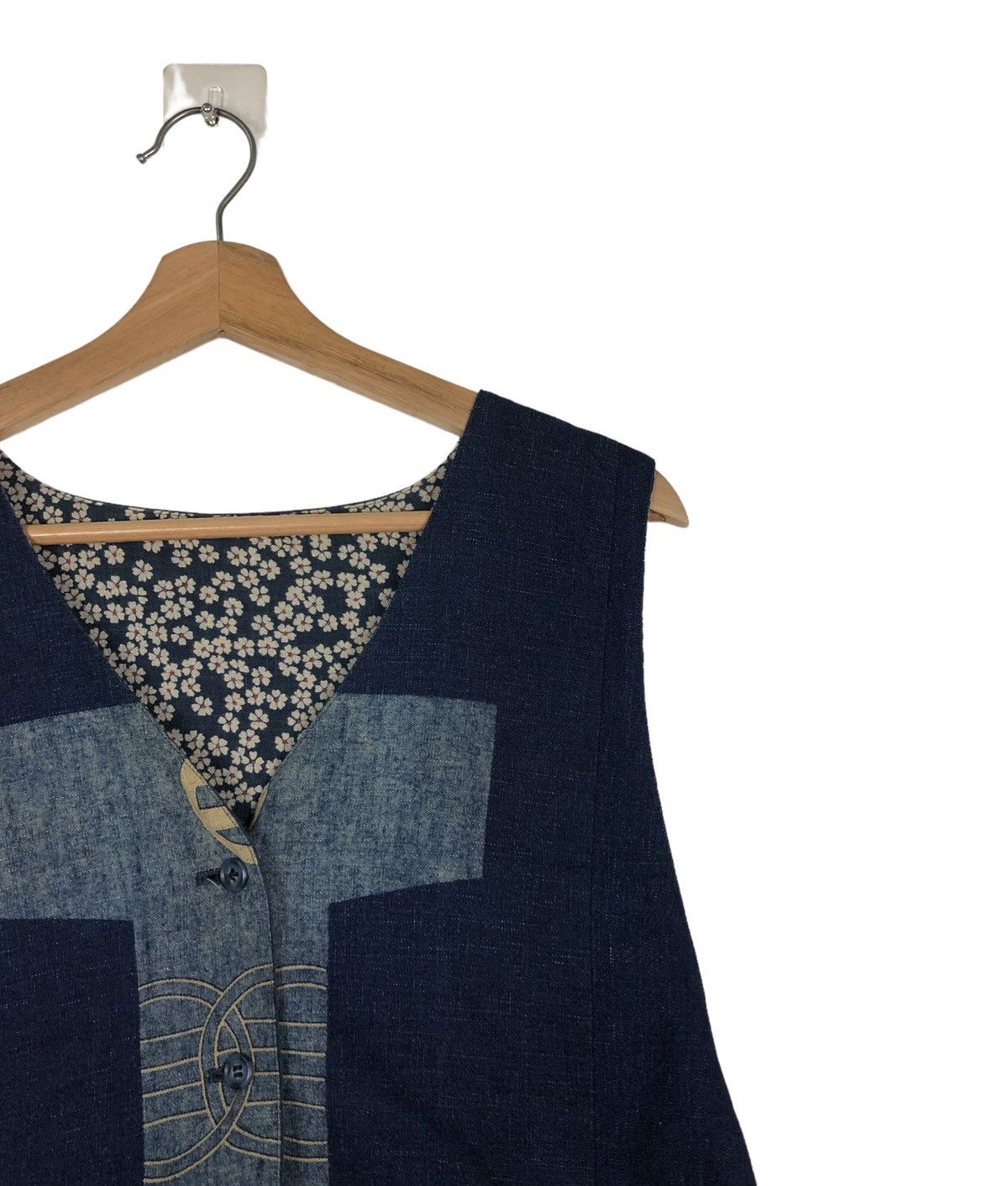 45rpm 🔥VINTAGE INDIGO BLUE BLUE JAPAN VEST BIG LOGO TRADITIONAL Size US S / EU 44-46 / 1 - 7 Thumbnail