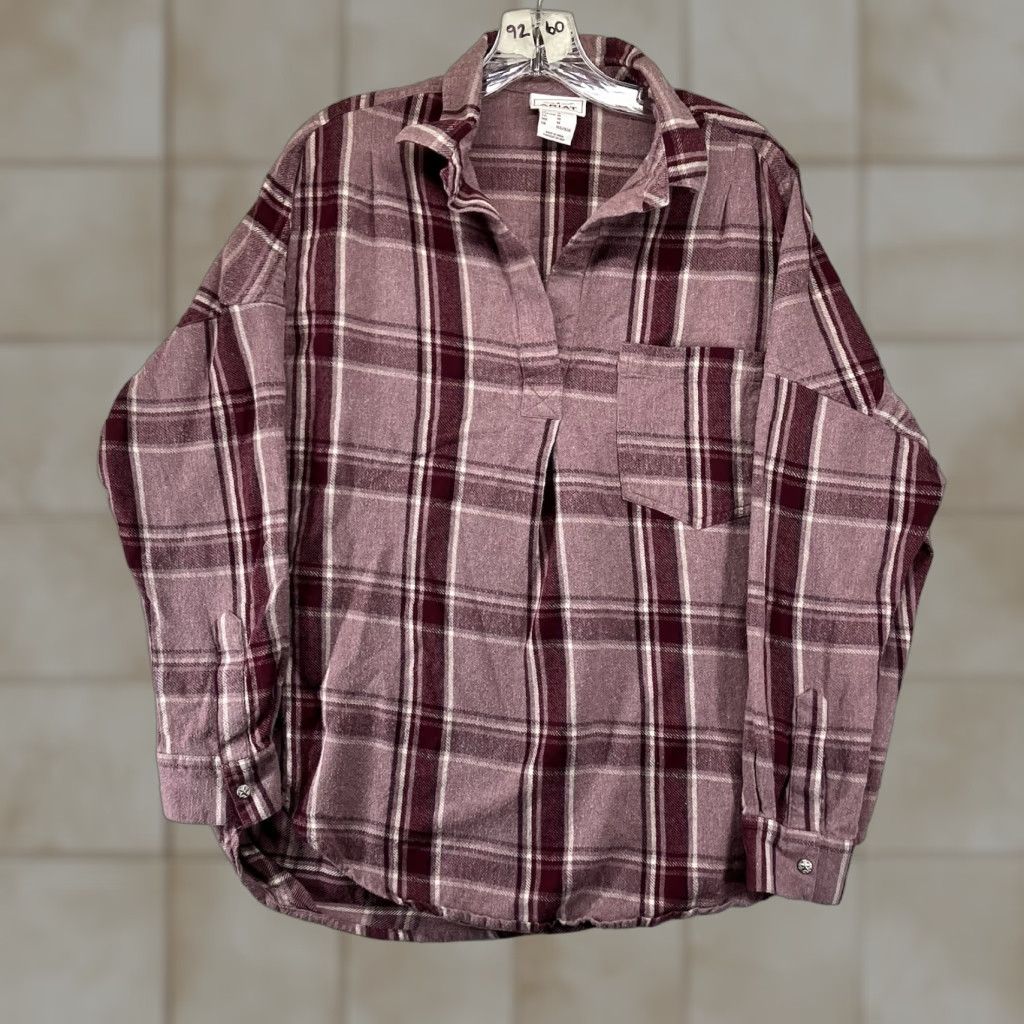 Ariat Ariat Tunic Shirt Women M Pink Plaid 100% Cotton V-Neck Embroidered Logo Long Sleeve Bohemian Cowboy Western Cowgirlcore Size M / US 6-8 / IT 42-44 - 1 Thumbnail