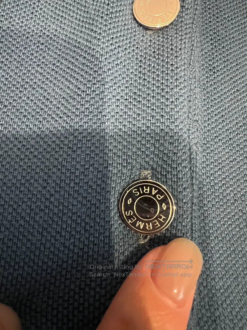 Hermes Hermes Blue Polo, 100% pure cotton Size S / US 4 / IT 40 - 3 Thumbnail