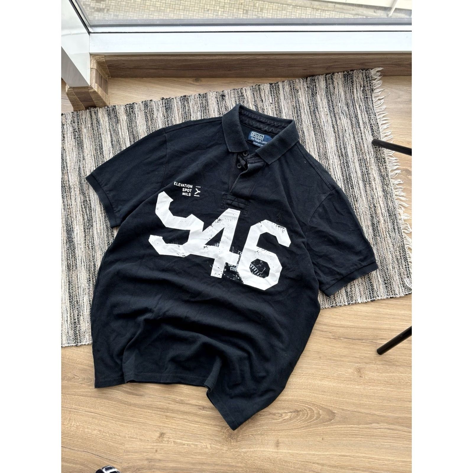 Ralph Lauren VINTAGE Polo Ralph Lauren Y2K 90s 946 big logo Polo T-Shirt L Black Logo 90s Mens Size US L / EU 52-54 / 3 - 3 Thumbnail