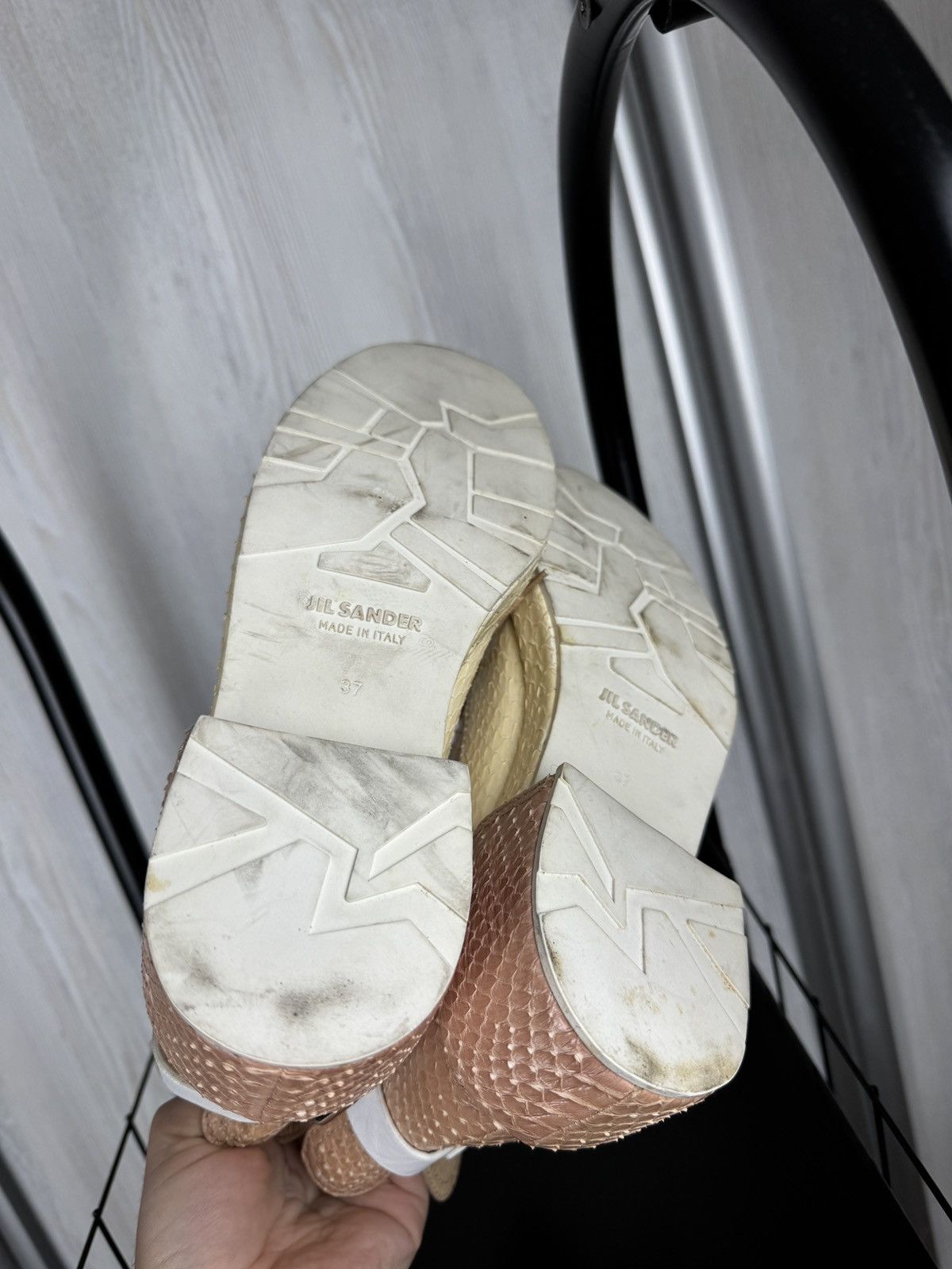 Jil Sander Jil Sander colour blocked snake python style leather boots Size US 7 / IT 37 - 12 Thumbnail