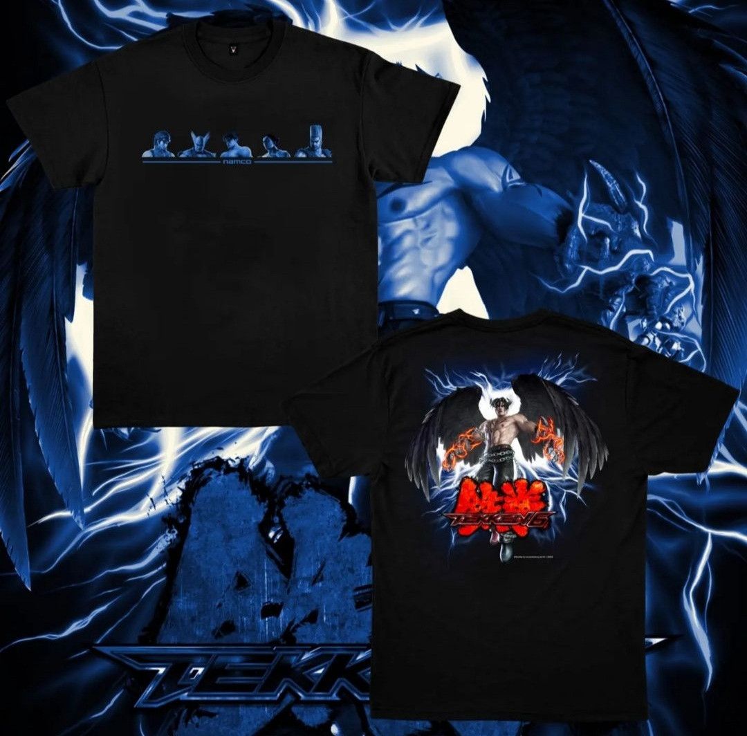 image of The Game Tekken 6 Devil Jin Bandai Namco Bootleg Tees in Black, Men's (Size XL)