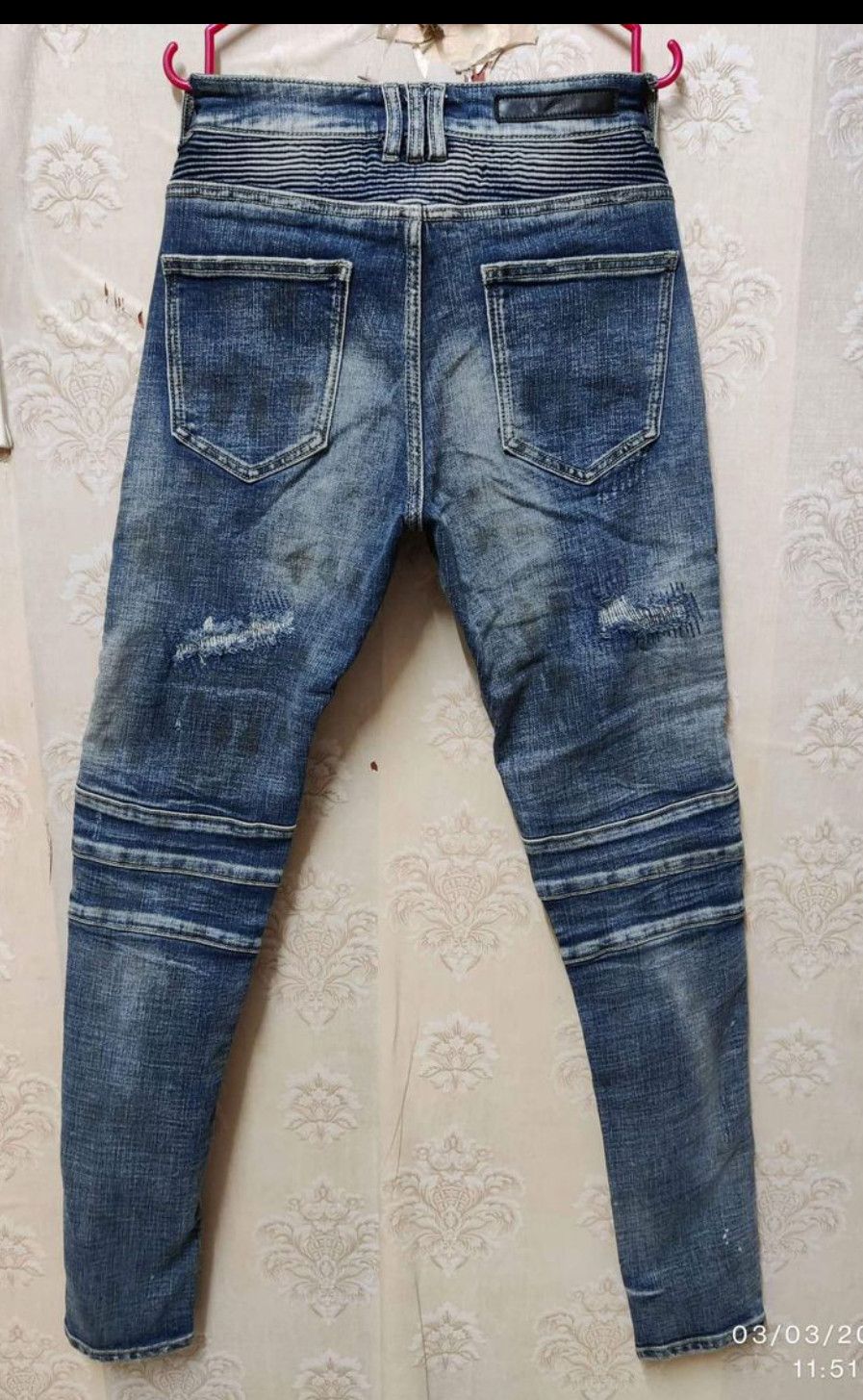 Embellish EMBELLISH BIKER JEANS DISTRESSED SKINNY FIT Size US 31 - 2 Thumbnail