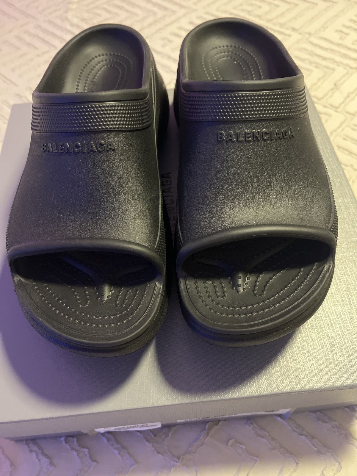 Balenciaga Balenciaga Croc Slip On Sandals Size US 12 / EU 45 - 1 Thumbnail