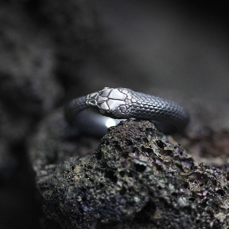 Jewelry Men's Retro Street-Style Open Snake Ring Size ONE SIZE - 3 Thumbnail