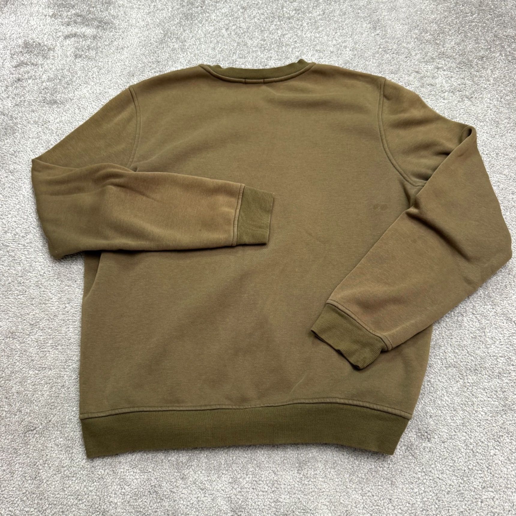 Olive ATM Pullover Sweatshirt Mens L Olive Green Elbow Patch Logo Classic Outdoor Streetwear Size US L / EU 52-54 / 3 - 3 Thumbnail