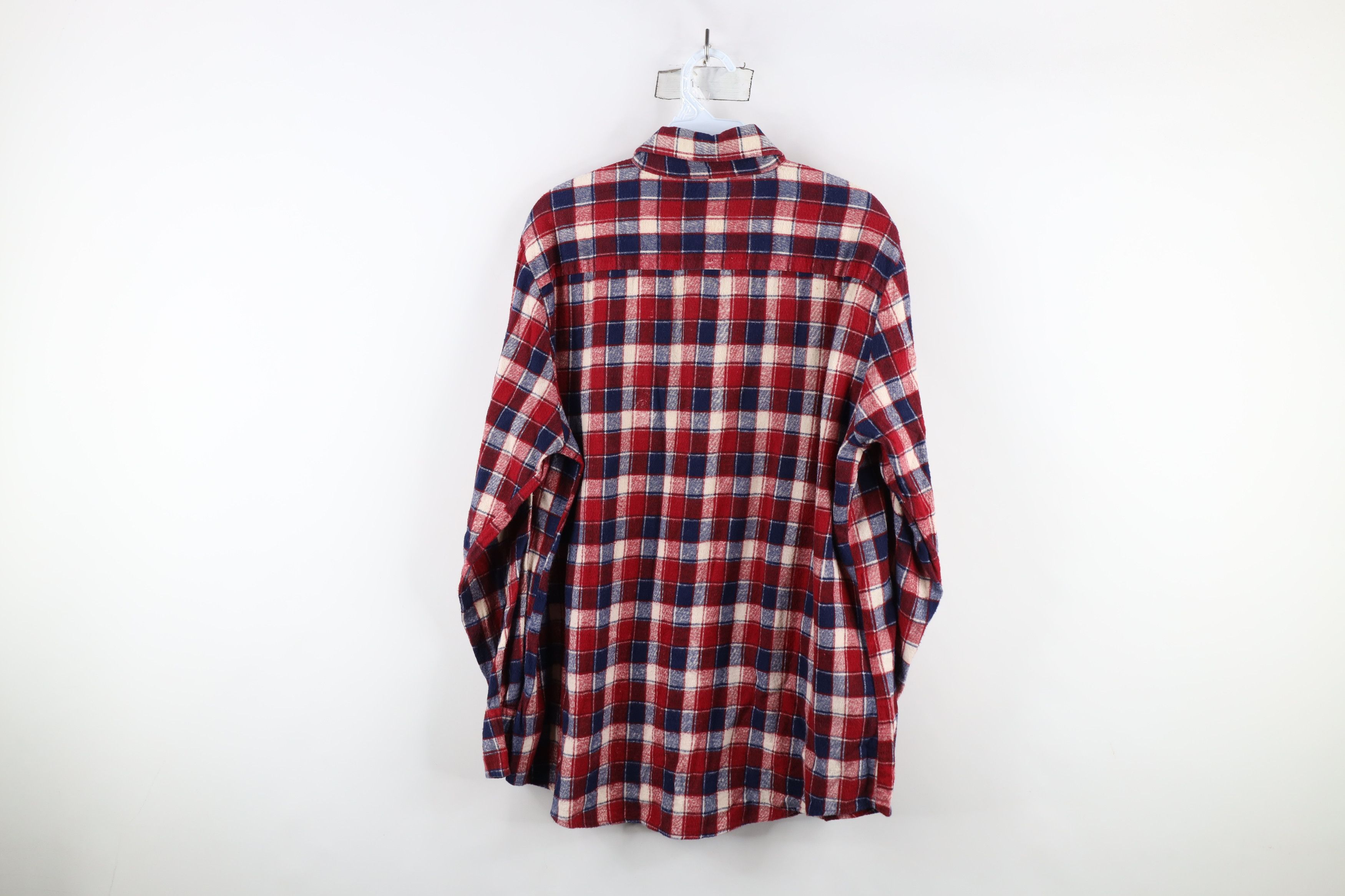 Vintage Vintage 70s Streetwear Collared Button Shirt Red Plaid Size US L / EU 52-54 / 3 - 9 Thumbnail