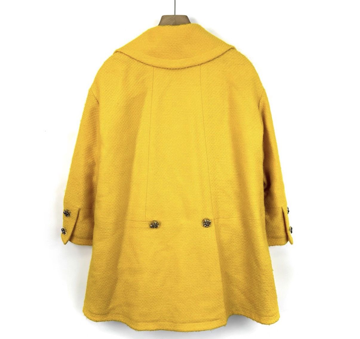 Chanel Chanel Yellow Double-Breasted Tweed Wool Coat K12 Size XS / US 0-2 / IT 36-38 - 2 Thumbnail