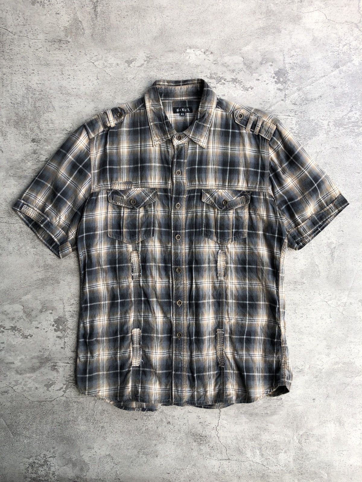 Designer ΩΜΚΟΣ CHECK SHORT SLEEVED SHIRT (Unisex) Size US XL / EU 56 / 4 - 1 Thumbnail