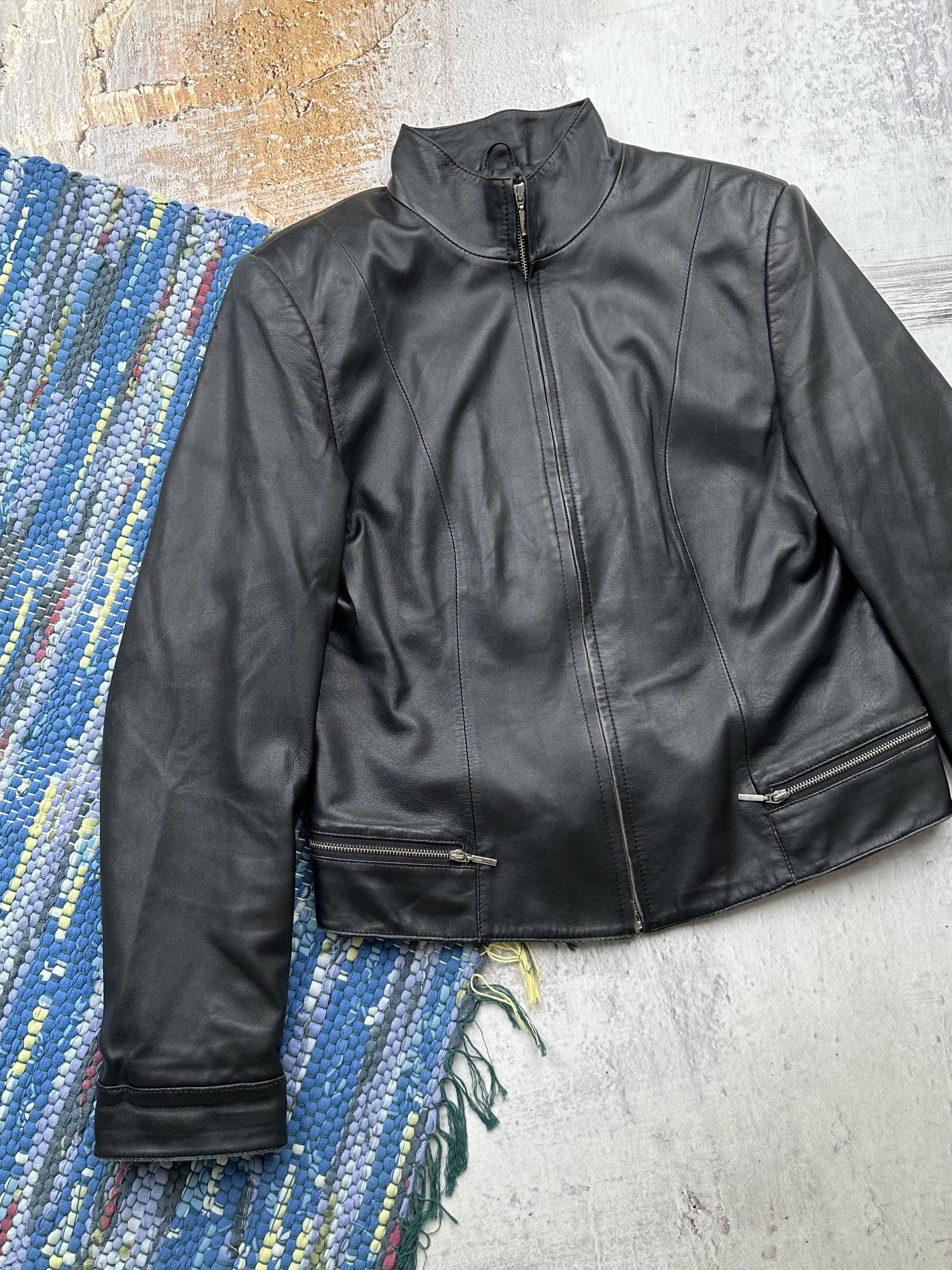 Vintage Vintage Leather Jacket A119D15(287) Size M / US 6-8 / IT 42-44 - 2 Thumbnail