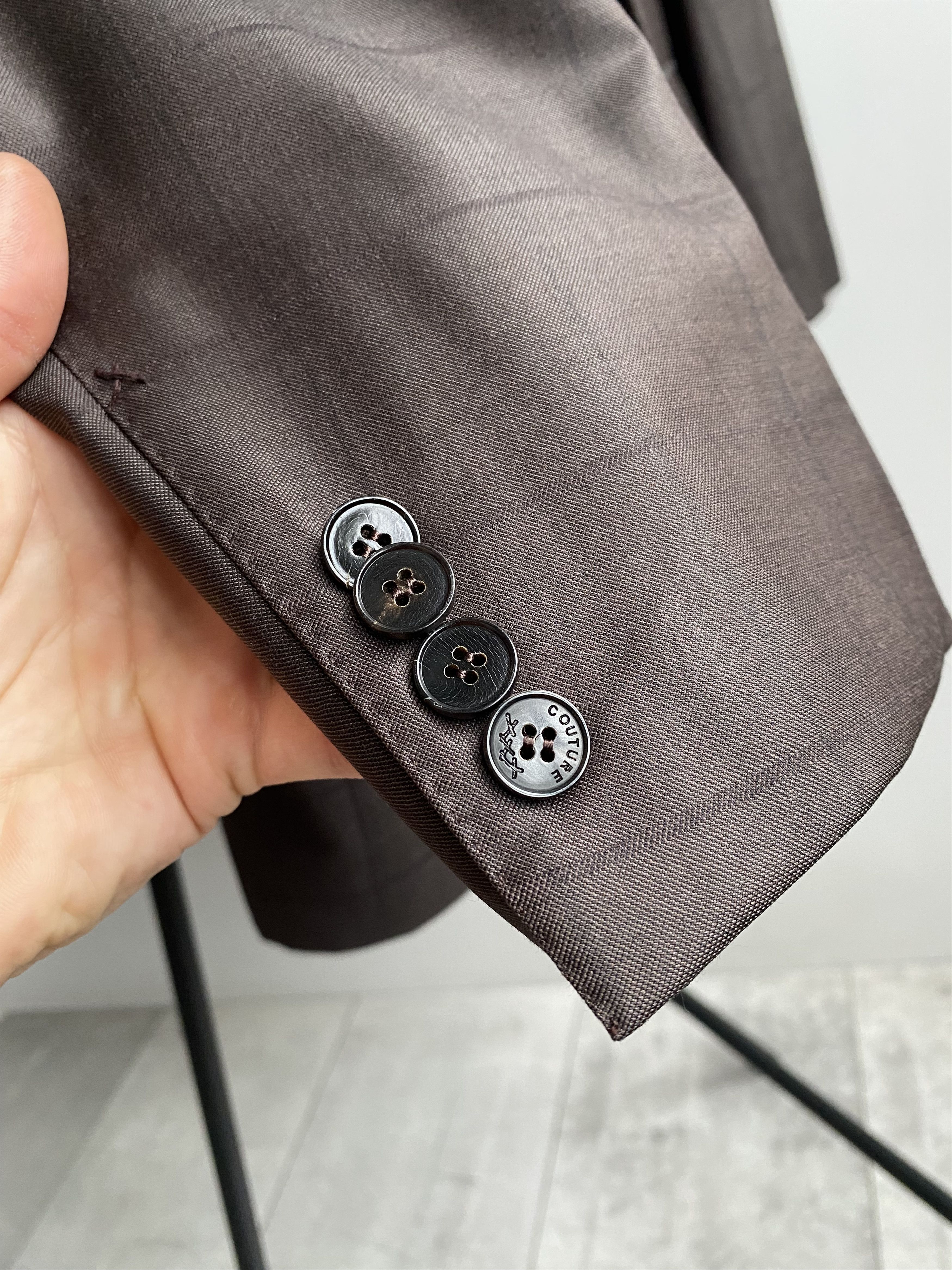Ermenegildo Zegna Ermenegildo Zegna Couture Checked Wool and Silk Brown 56R Size 54R - 8 Thumbnail
