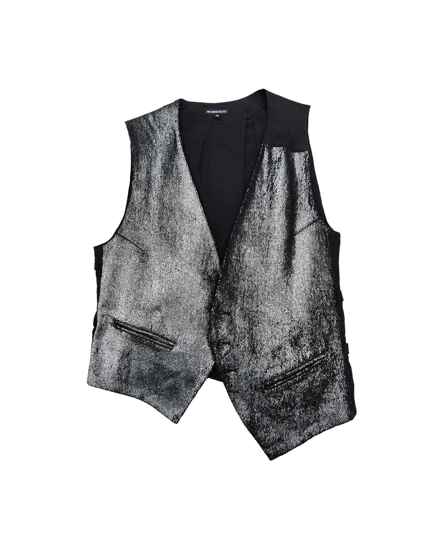 Ann Demeulemeester Asymmetric Metallic Waistcoat