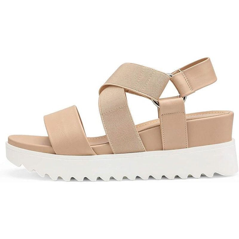Other Dream Pairs Women's Size 11 Tan & White Ankle Strap Sandals Size US 11 / IT 41 - 2 Thumbnail