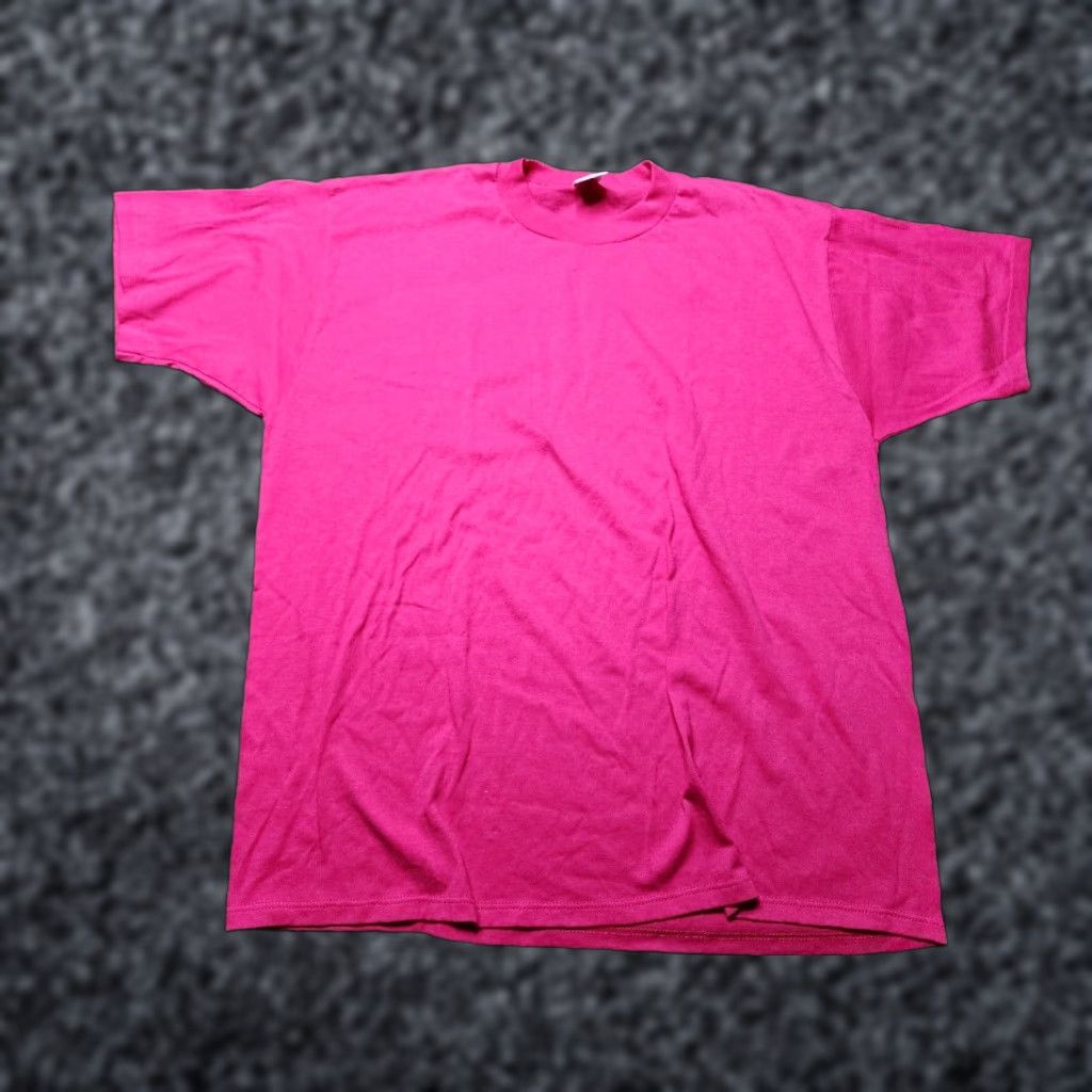 Jerzees VINTAGE Jerzees T Shirt Pink 2XL Men 1990s Crewneck Short Sleeve USA Grunge T Shirt Size US XXL / EU 58 / 5 - 1 Thumbnail