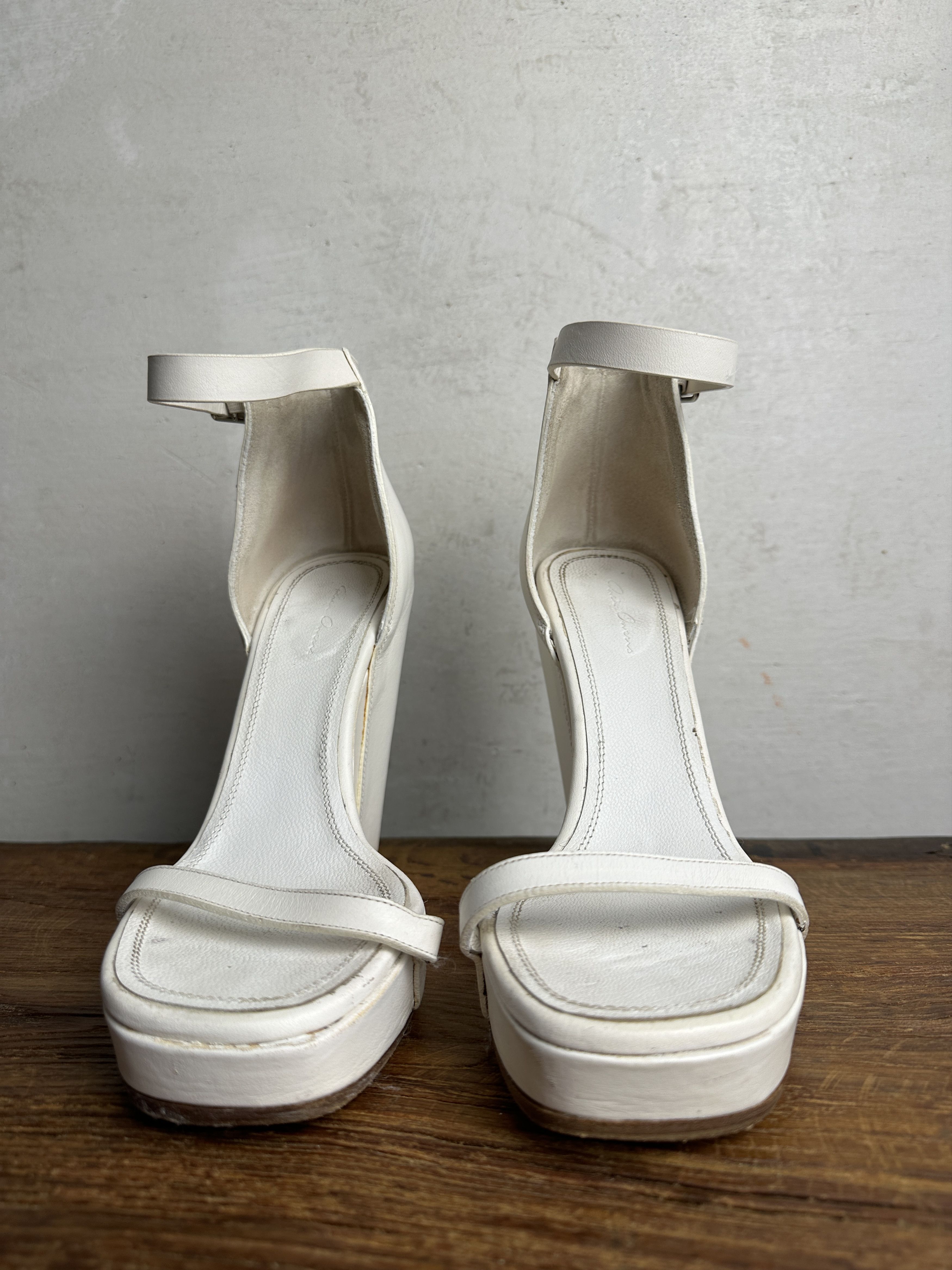Rick Owens Rick Owens White Wedge Sandals Size US 9.5 / IT 39.5 - 6 Thumbnail
