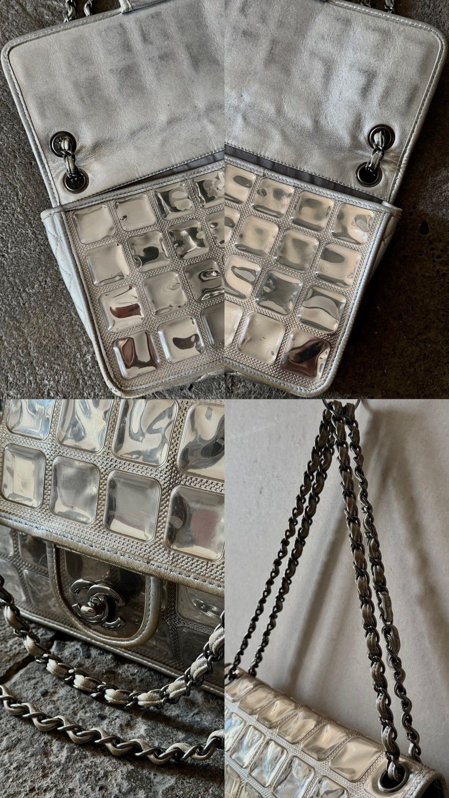 Chanel Chanel - Karl Lagerfeld - 2008 - Silver Ice Cube Flap Bag Size ONE SIZE - 18 Thumbnail