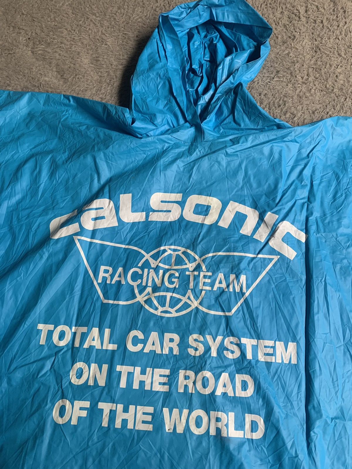 Gear for Sports Vintage 80s 90s Calsonic Racing Team Poncho Rain Jacket Size US XL / EU 56 / 4 - 2 Thumbnail
