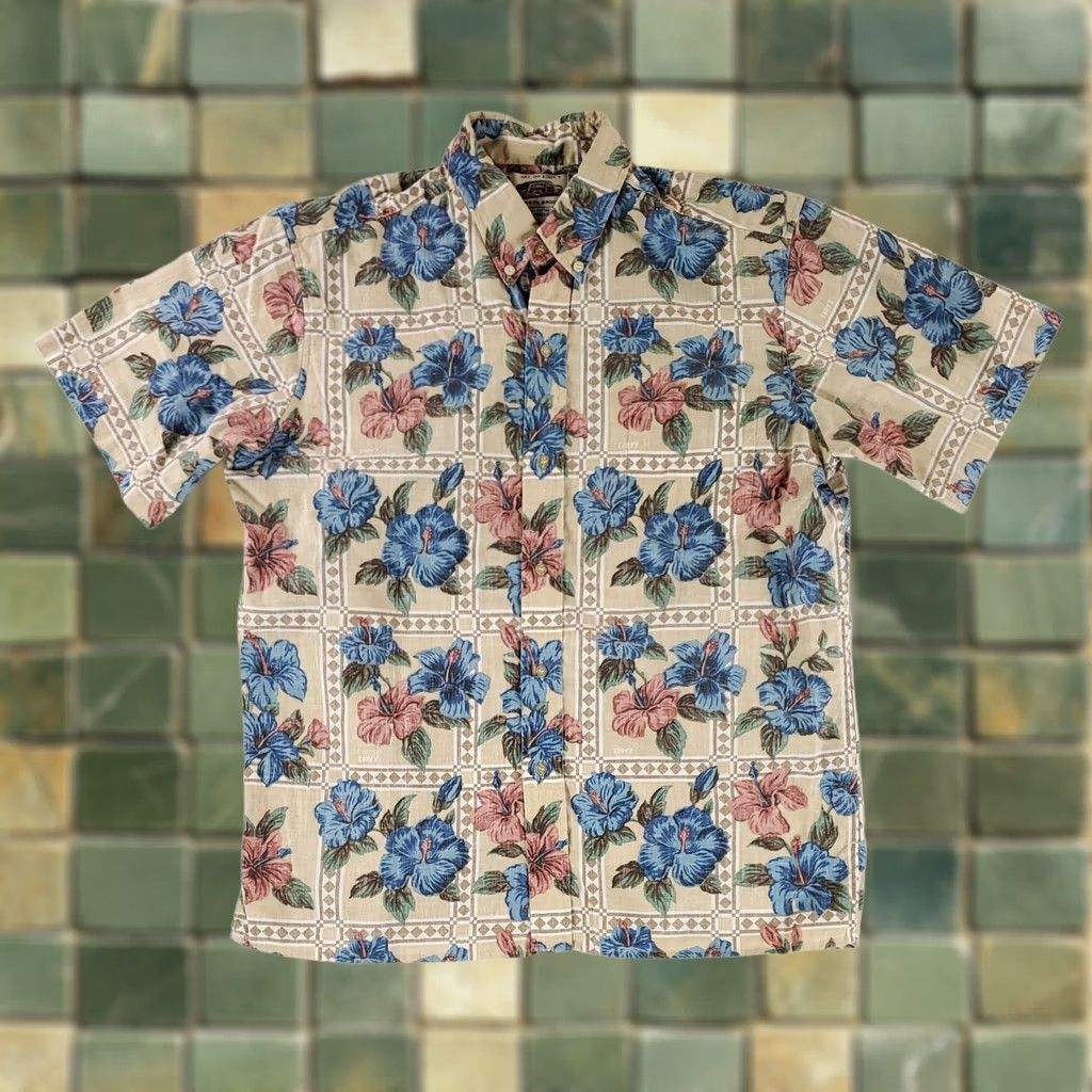 Reyn Spooner Reyn Spooner Shirt Art of Eddy Y Button Down Hawaiian Short Sleeve Mens L Multicolor Shirt Size US L / EU 52-54 / 3 - 1 Thumbnail