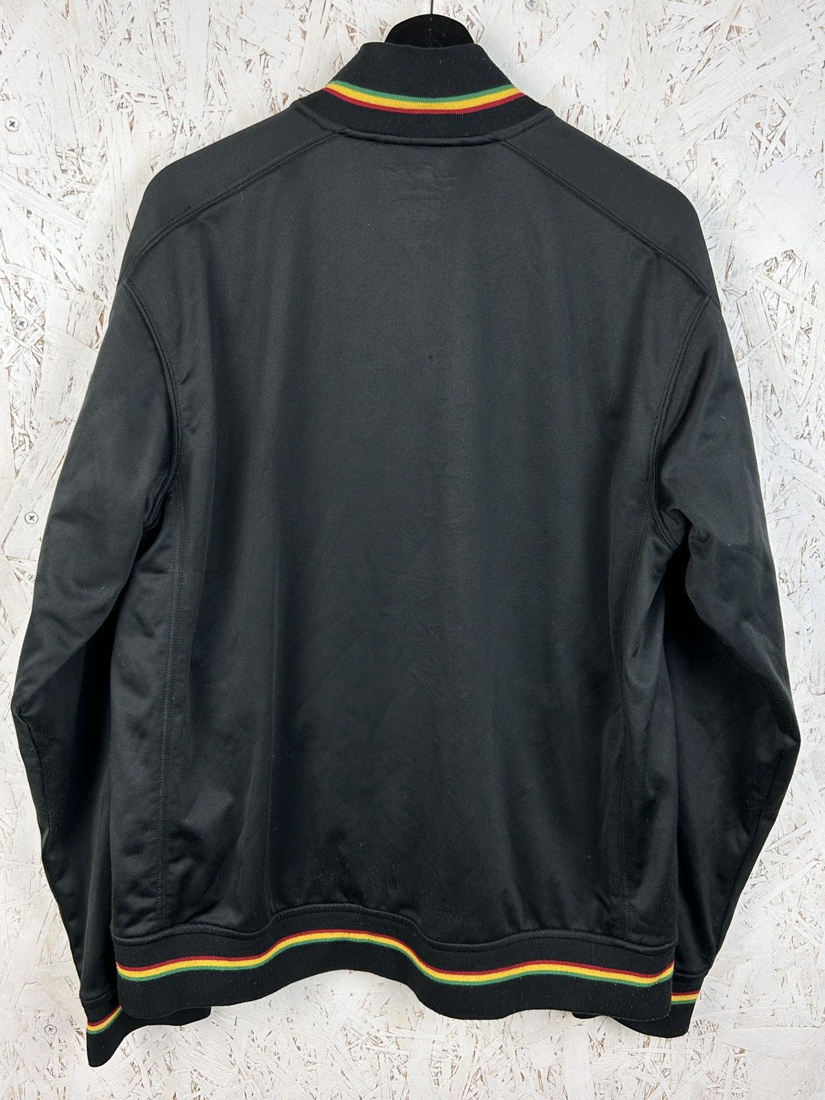 Vintage Rasta Stussy Tracksuit Jacket In Black Weed 420
