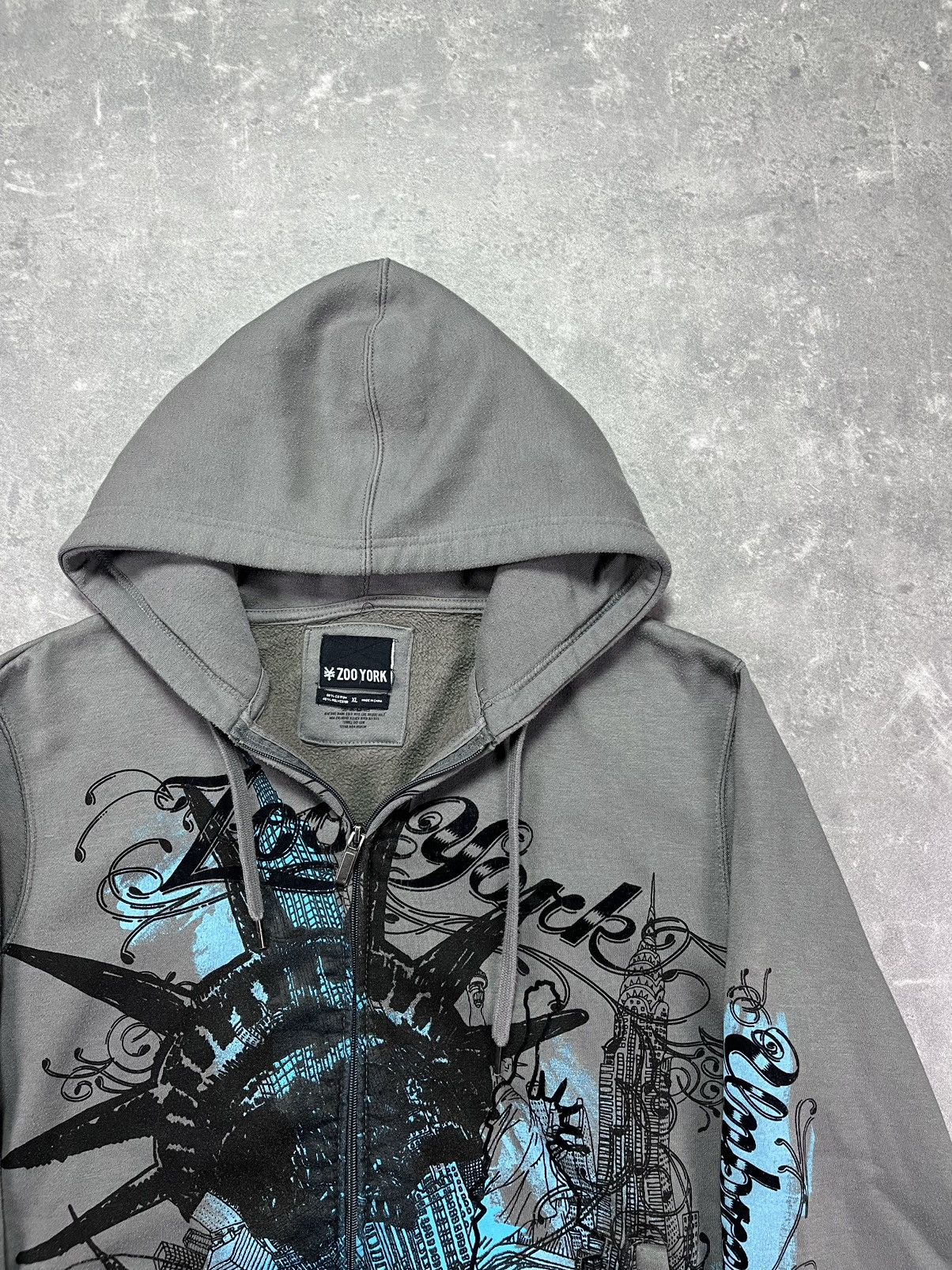 Zoo York 00s Rare Zoo York Liberty Statue Printed Baggy Zip Hoodie XL Size US L / EU 52-54 / 3 - 4 Thumbnail