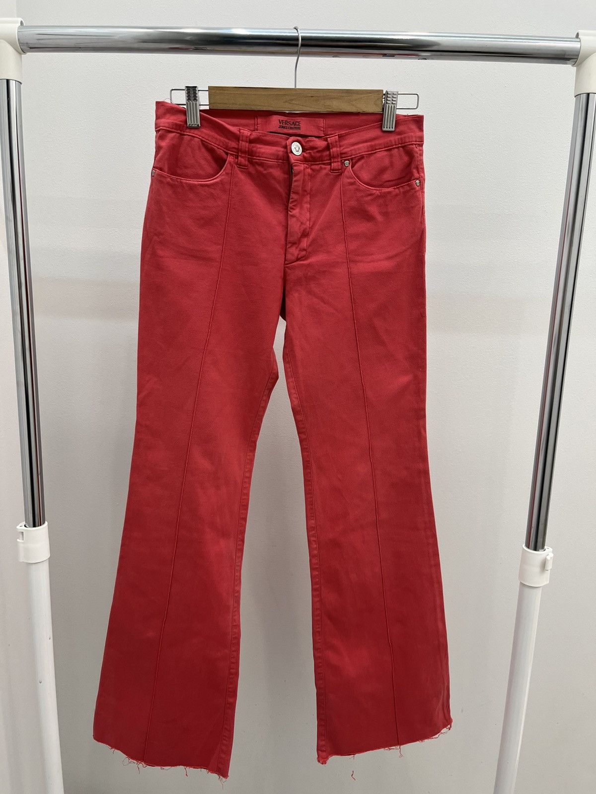 Versace Jeans Couture Versace Jeans Couture Coral Red Flared Pants Size 30" / US 8 / IT 44 - 1 Thumbnail