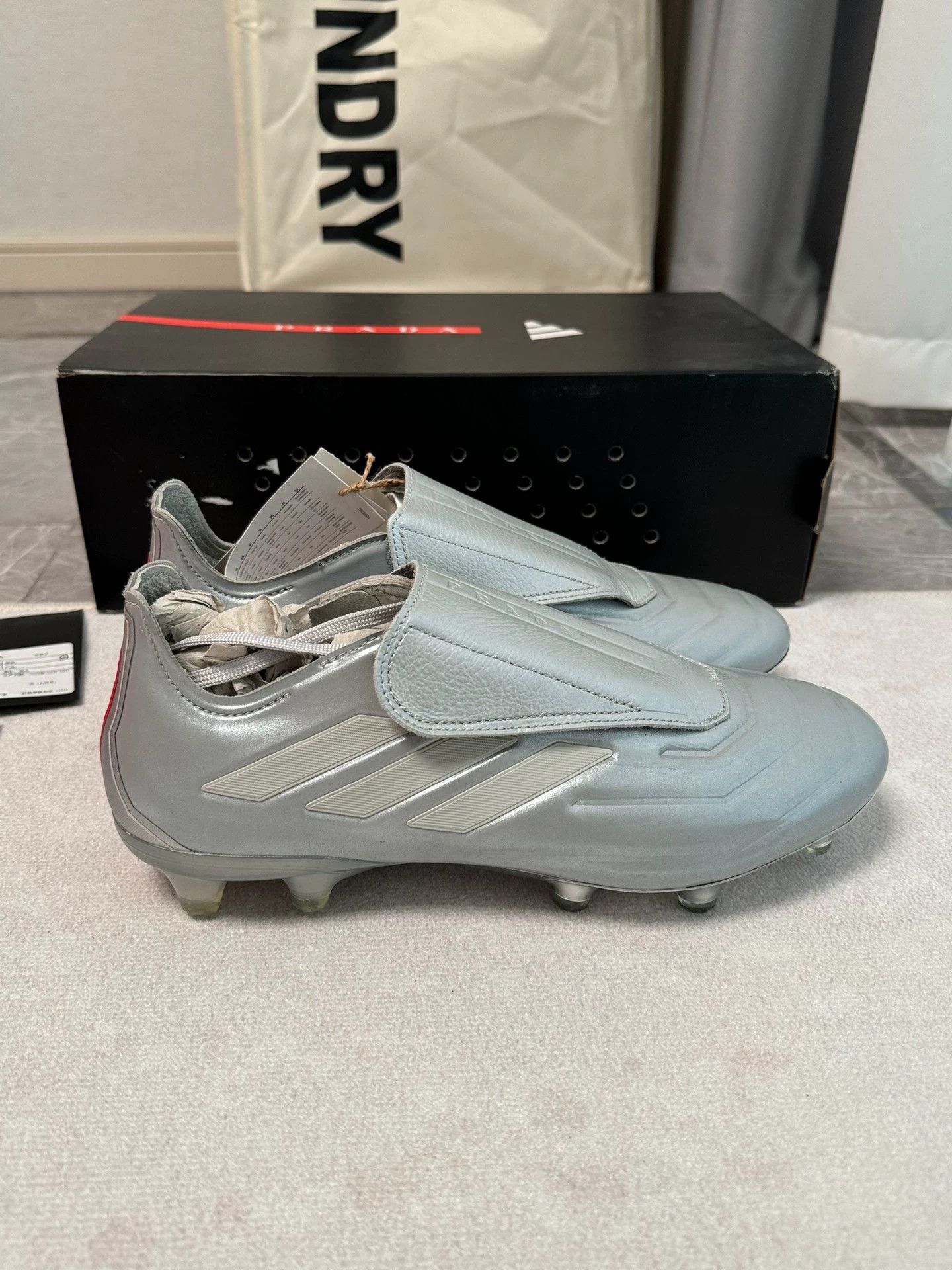 Prada Prada x Adidas Copa FG Space Silver 40.5/41.5 Size US 7.5 / EU 40-41 - 3 Thumbnail