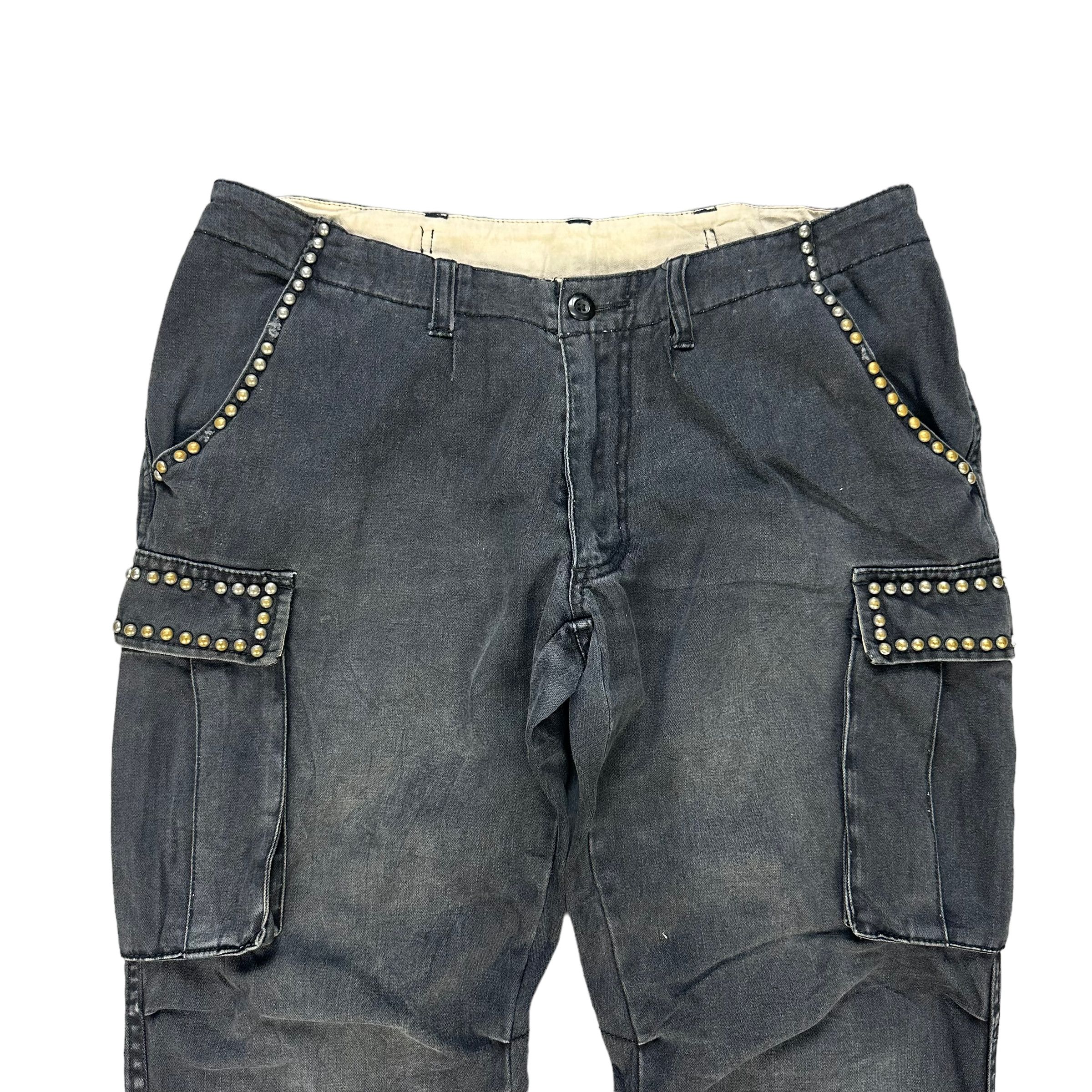 Japanese Brand POWER TO THE PEOPLE STUDDED CARGO PANT #8087-201 Size US 33 - 4 Thumbnail