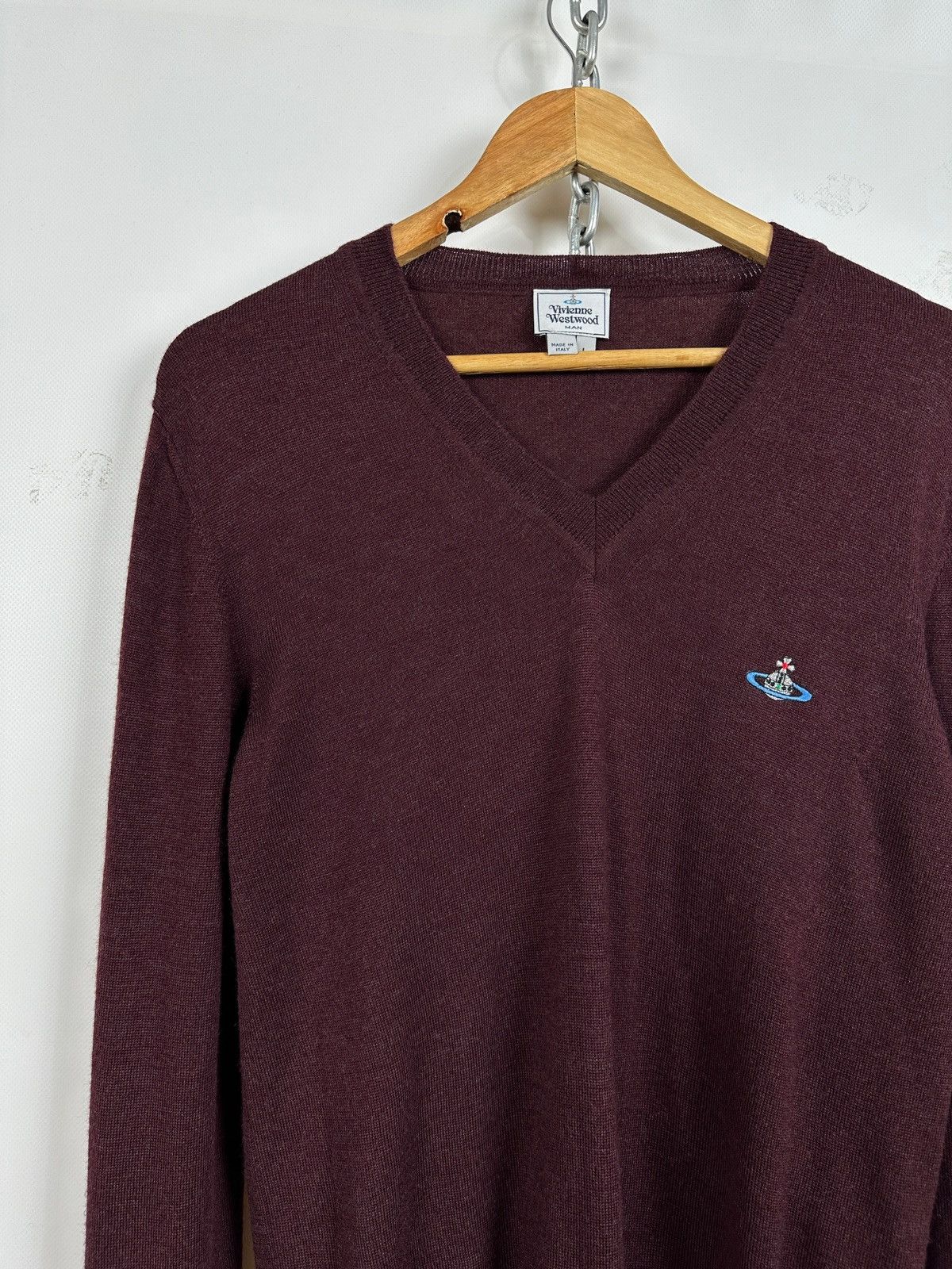 Vivienne Westwood Vivienne Westwood Wool V Neck Jumper Sweater Size US L / EU 52-54 / 3 - 5 Thumbnail