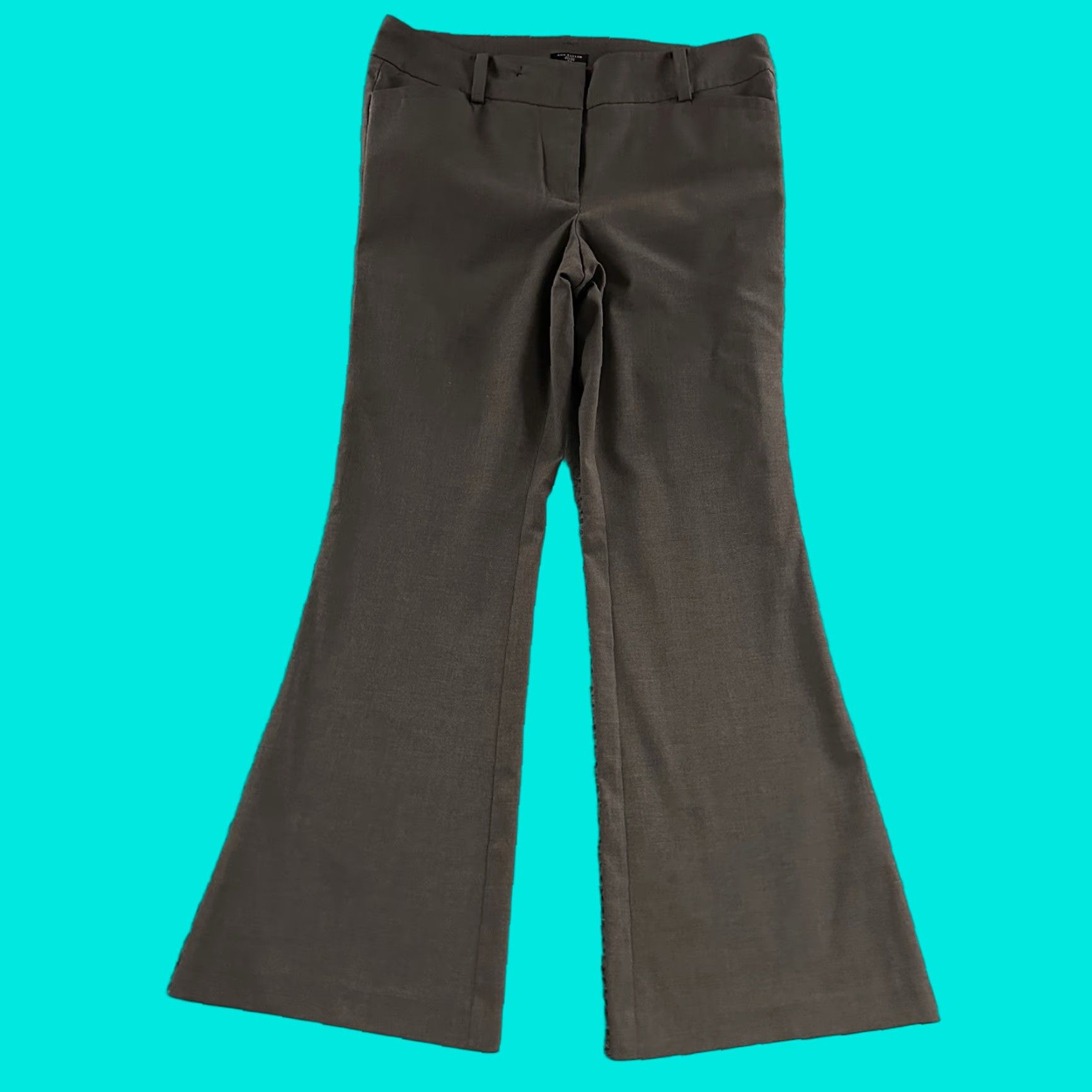 Ann Taylor Ann Taylor Womens Pants Brown 8P Petites Flared Career Work Polyester Blend Size 24" / US 00 / IT 34 - 1 Thumbnail