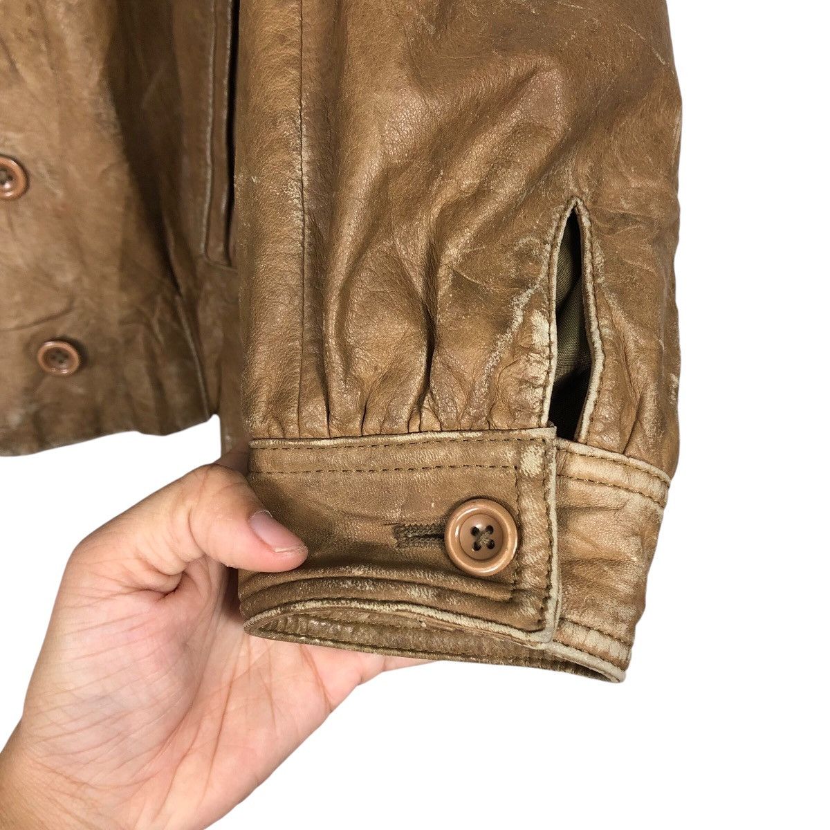 Japanese Brand 📌Vintage Cropped Leather Jacket Biker Zegna Issey Miyake Size US M / EU 48-50 / 2 - 16 Thumbnail