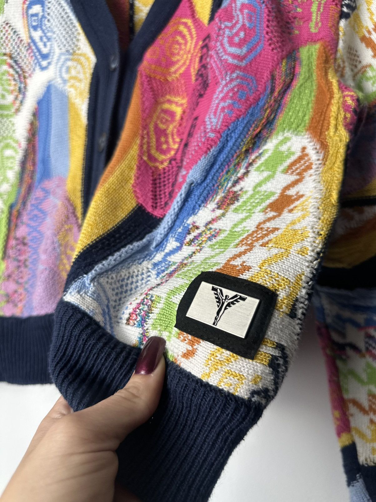 Carlo Colucci Unique cardigan fancy multicolor luxury carlo colucci Size M / US 6-8 / IT 42-44 - 3 Thumbnail