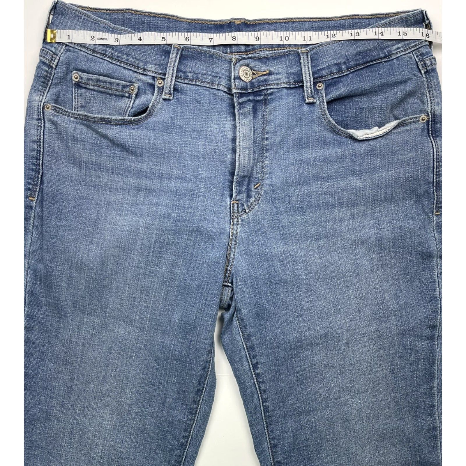 Levi's Levi's 505 Women's Straight Leg Jeans 10 30x30 Blue Light Wash Stretch Denim Size 32" / US 10 / IT 46 - 5 Thumbnail