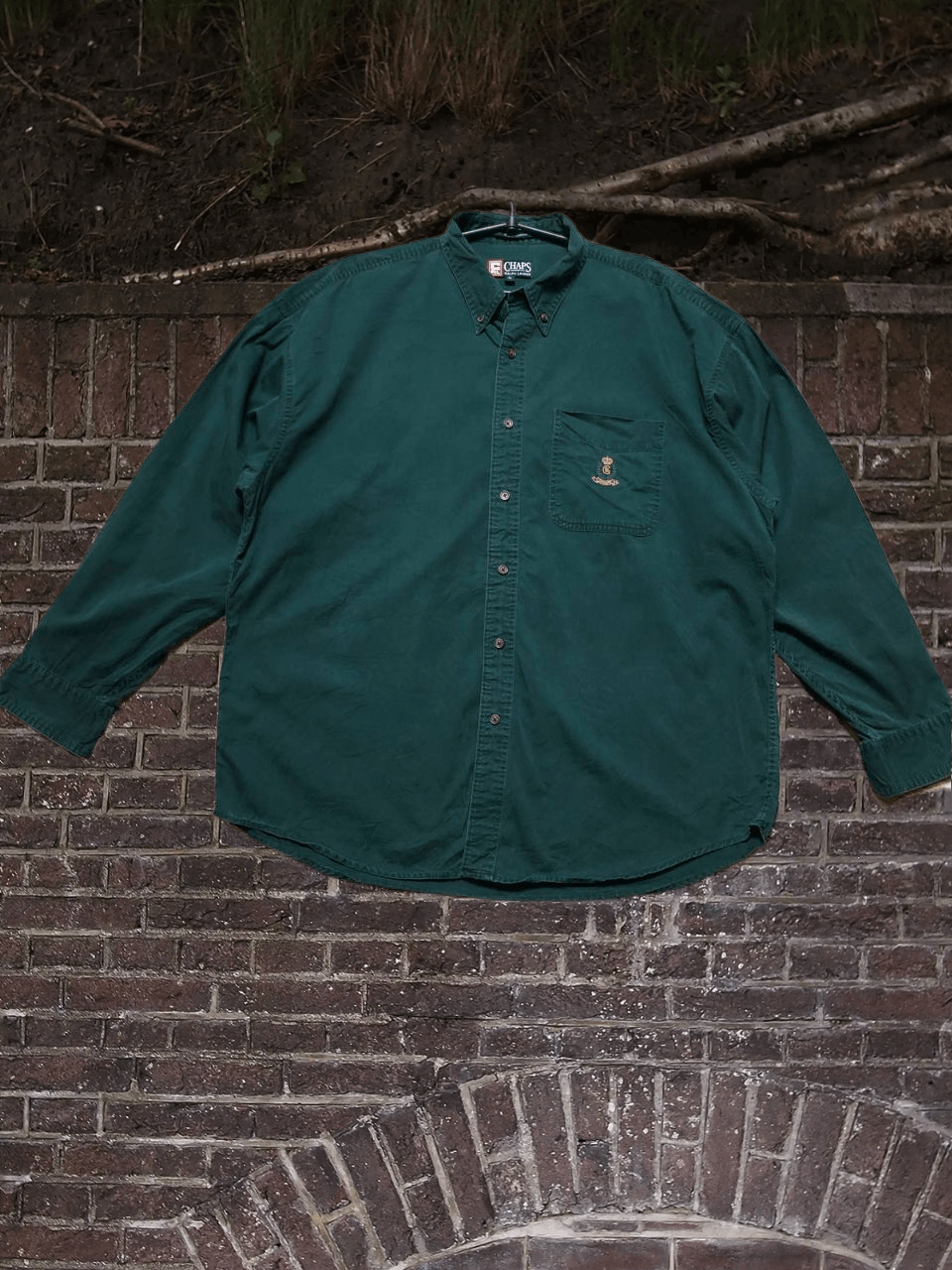 Chaps Ralph Lauren Y2K green shirt logo Chaps Ralph Lauren Vintage Size US XL / EU 56 / 4 - 1 Thumbnail
