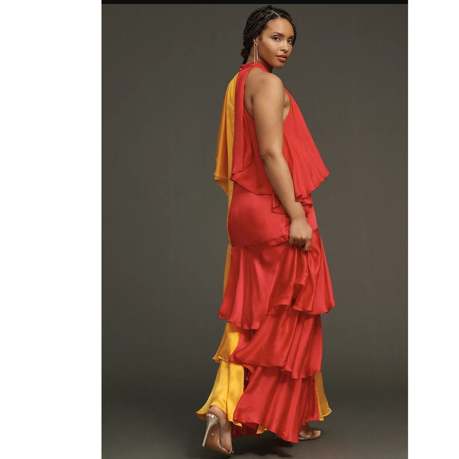 Anthropologie New Pinnacle by Shruti Sancheti Mock-Neck Colorblock Dress Size XS / US 0-2 / IT 36-38 - 7 Thumbnail