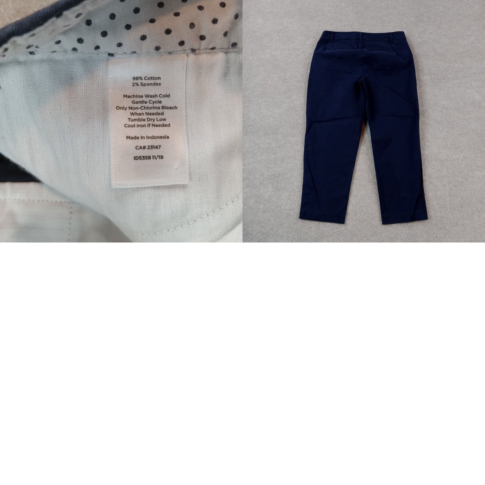Talbots Talbots Womens Black Cropped Stretch Pants 8P Petite Size 32" / US 10 / IT 46 - 8 Thumbnail