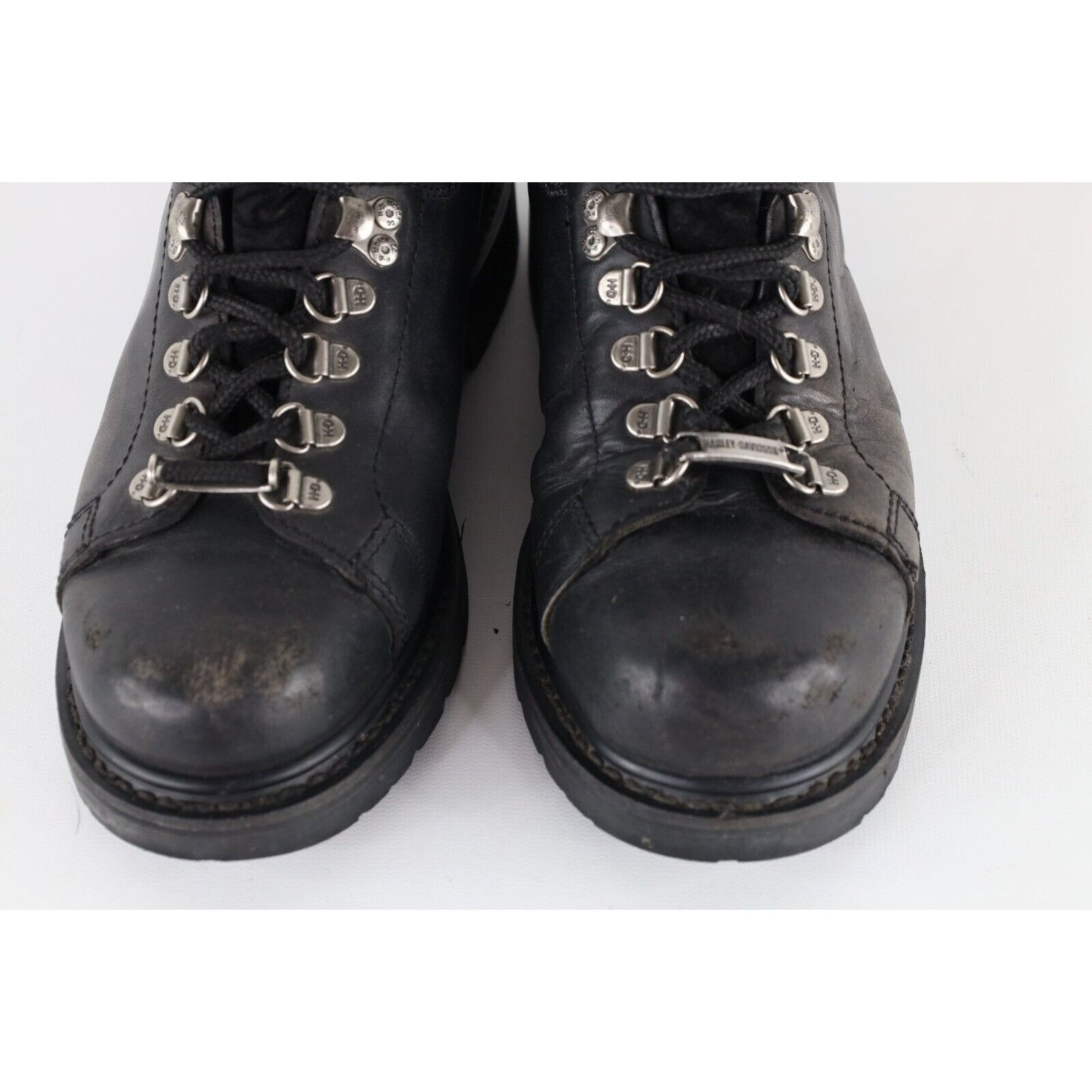 Harley Davidson × Vintage Vintage 90s Harley Davidson Distressed Leather Boots Size US 8 / IT 38 - 5 Thumbnail