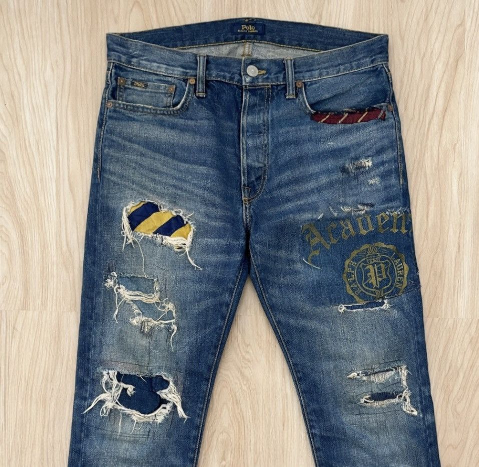 Polo Ralph Lauren Polo Ralph Lauren Varick Slim Straight Distressed Denim Jean Size US 31 - 3 Thumbnail