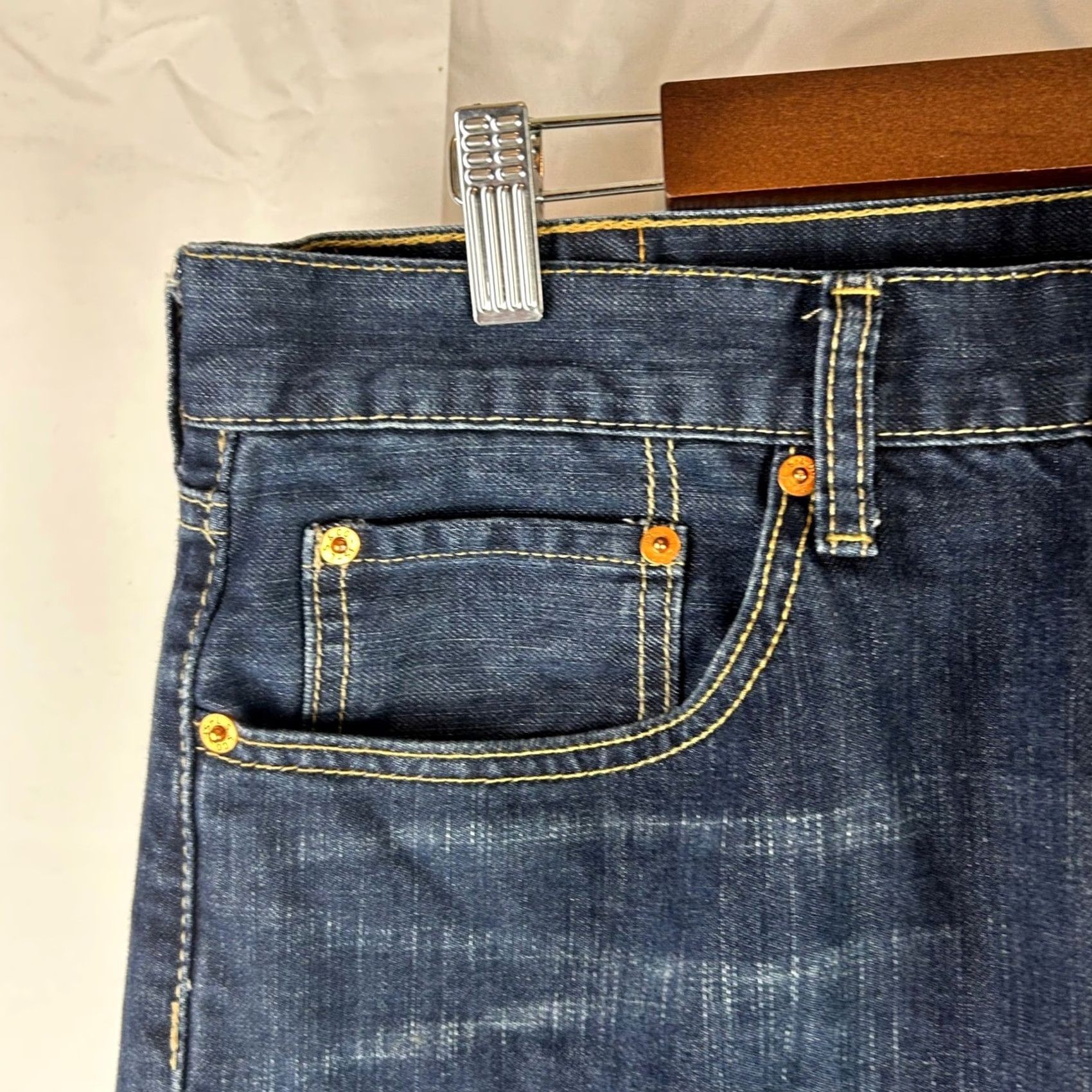 Levi's Levi's 559 Relaxed Straight Jeans Mens 34x32 Dark Wash Denim 5-Pocket Button Zip Cotton | Levi's 600 Series Size US 34 / EU 50 - 6 Thumbnail