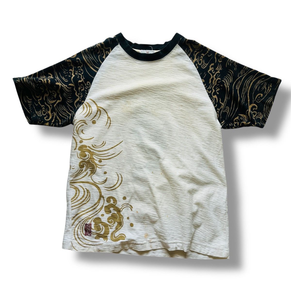 Japanese Brand × Vintage Vintage Kara Kuri Sukajan Embroidered Koi Fish TShirt Japan Size US M / EU 48-50 / 2 - 2 Thumbnail