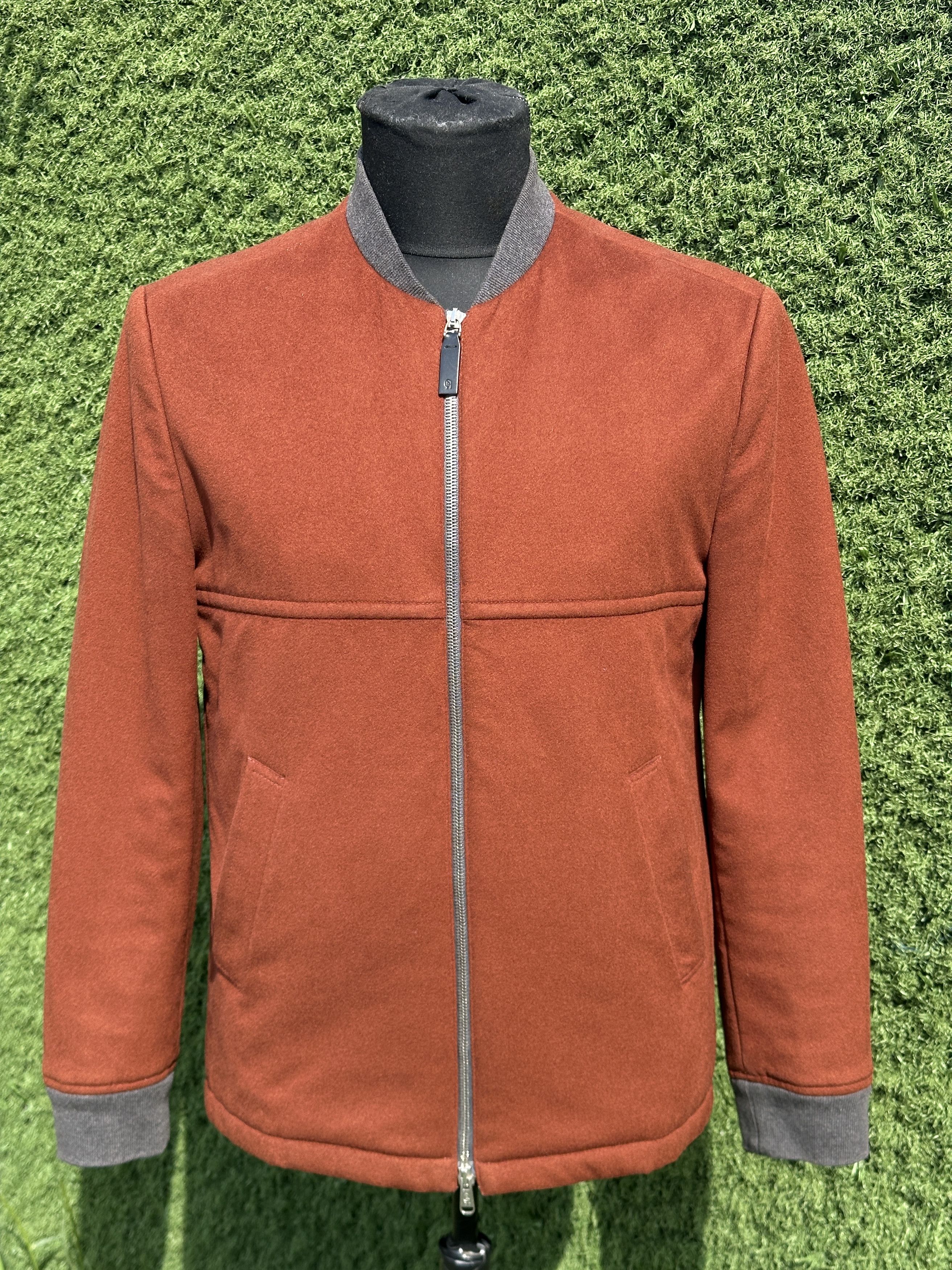 Gieves & Hawkes Gieves Hawkes Savile Row Wool Bomber Jacket Leather Trim 46 Size US S / EU 44-46 / 1 - 1 Thumbnail