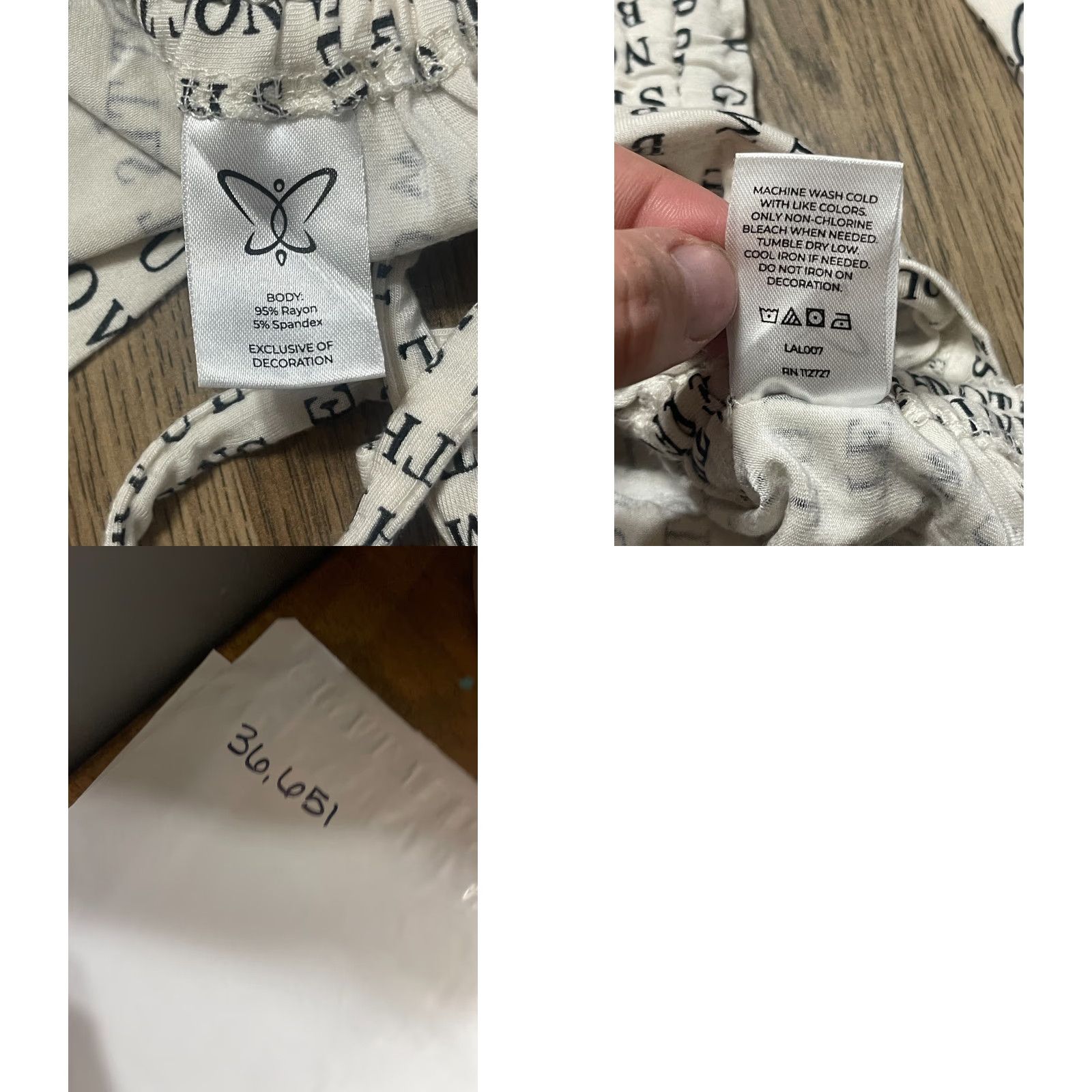 Vintage VINTAGE Laila Ali Shirt Women’s Medium White Black Allover Print Long Sleeve Size M / US 6-8 / IT 42-44 - 8 Thumbnail