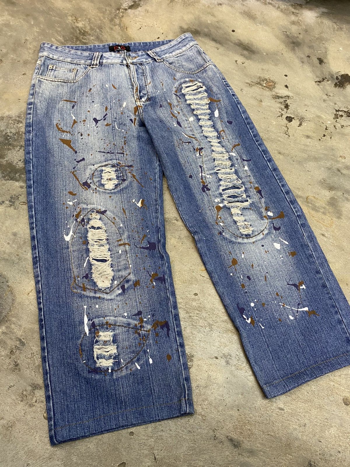 Dolce & Gabbana × Jean Splater distressed dolcegabbana archive pant Size US 35 - 2 Thumbnail