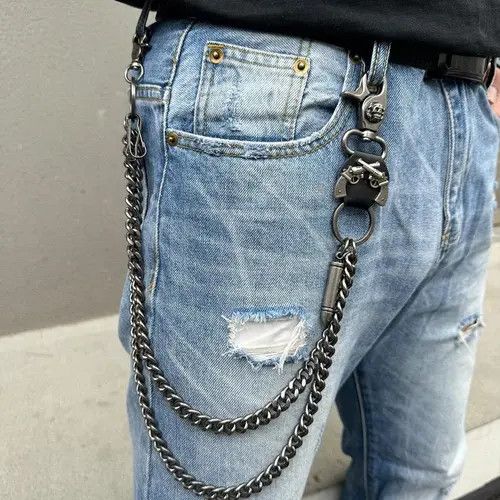 Jewelry Double Bullet Pants Wallet Chain Size ONE SIZE - 7 Thumbnail