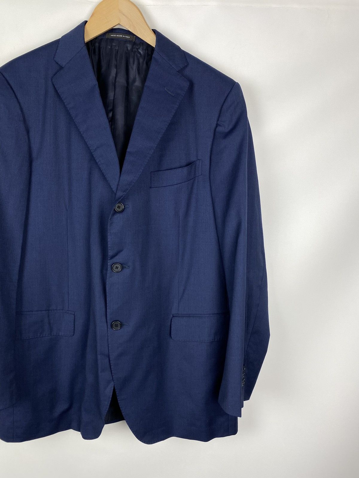 Caruso Caruso Superfine 120’s men’s wool blazer jacket sport coat Size 44R - 3 Thumbnail