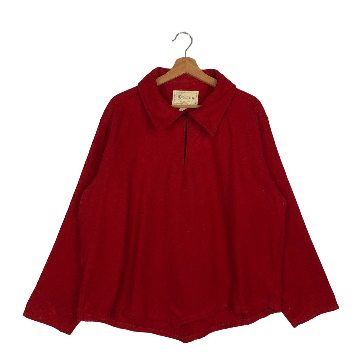 Japanese Brand VINTAGE WOOL HOODIE ANORAK MELTON MADE IN USA Size US L / EU 52-54 / 3 - 1 Thumbnail