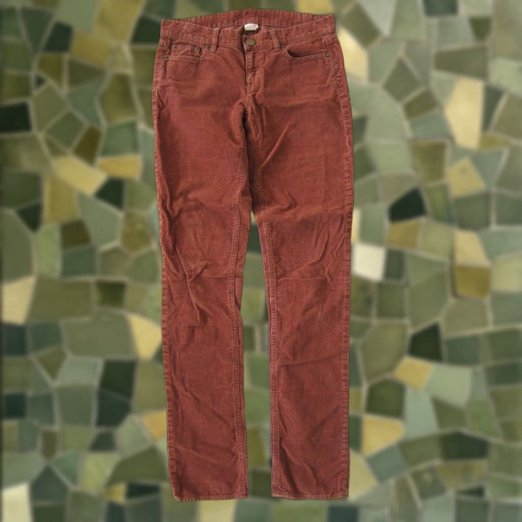 J.Crew VINTAGE J.Crew Cotton Brown Corduroy City Fit Matchstick Skinny Leg Pant 25R Womens Size 42" / US 20 - 1 Thumbnail