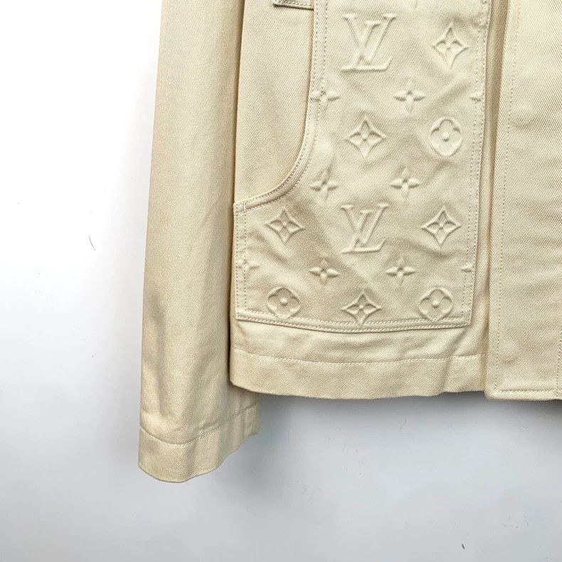 Louis Vuitton Louis Vuitton Beige logo full-print cotton lapel jacket Size US M / EU 48-50 / 2 - 4 Thumbnail