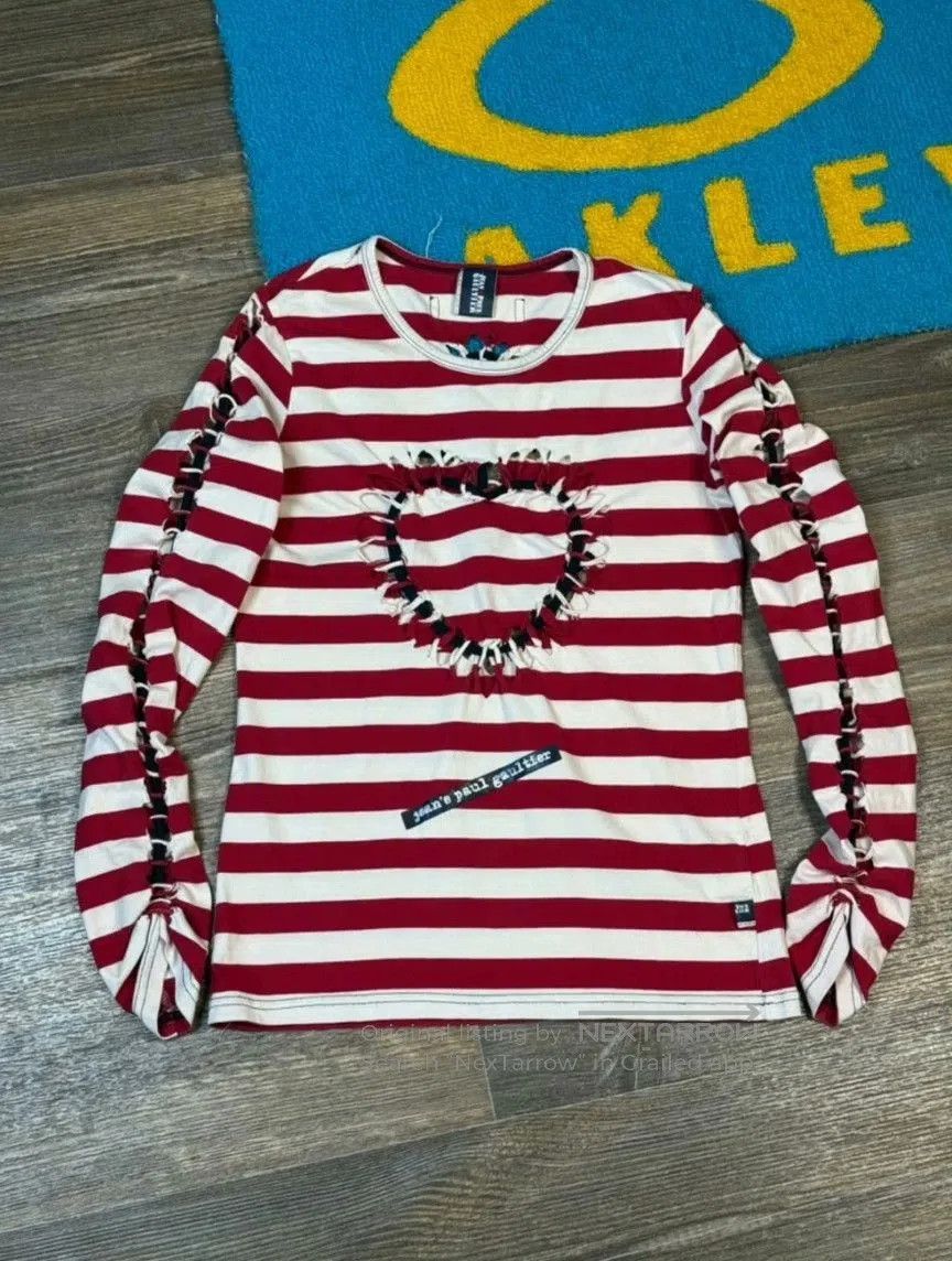 Jean Paul Gaultier Jean Paul Gaultier Red Heart Anchor Longsleeve. Size S / US 4 / IT 40 - 1 Thumbnail